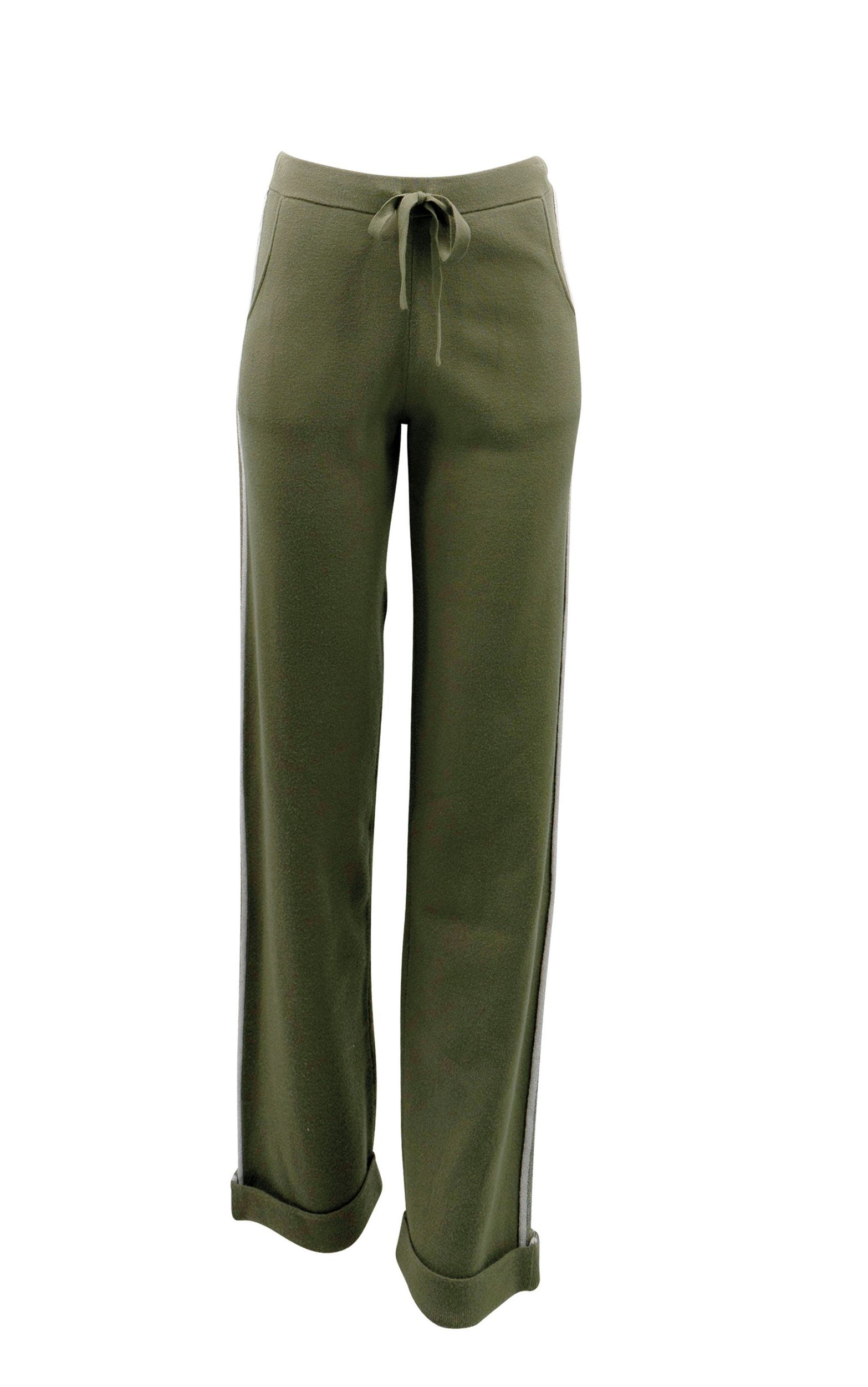 Strickhose in Khaki im sportlichen Stil