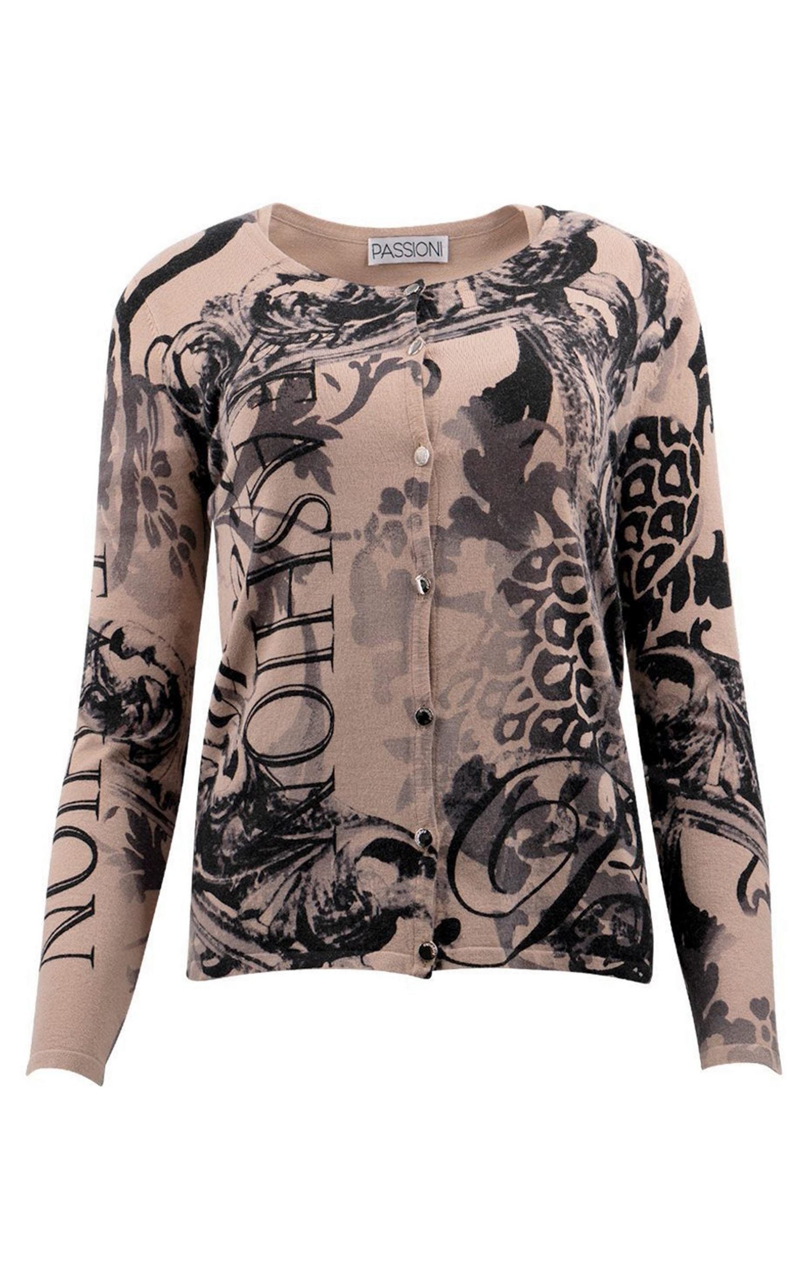 Twinset Cardigan und Top mit kunstvollem Druck