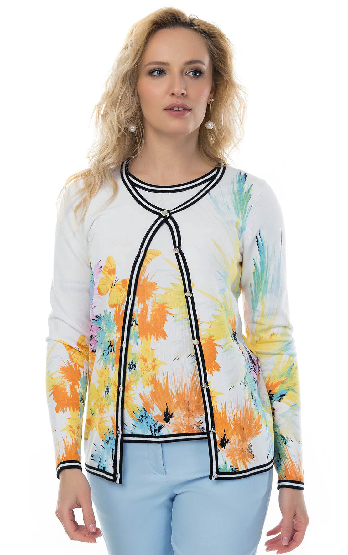 Twinset mit floralem Print