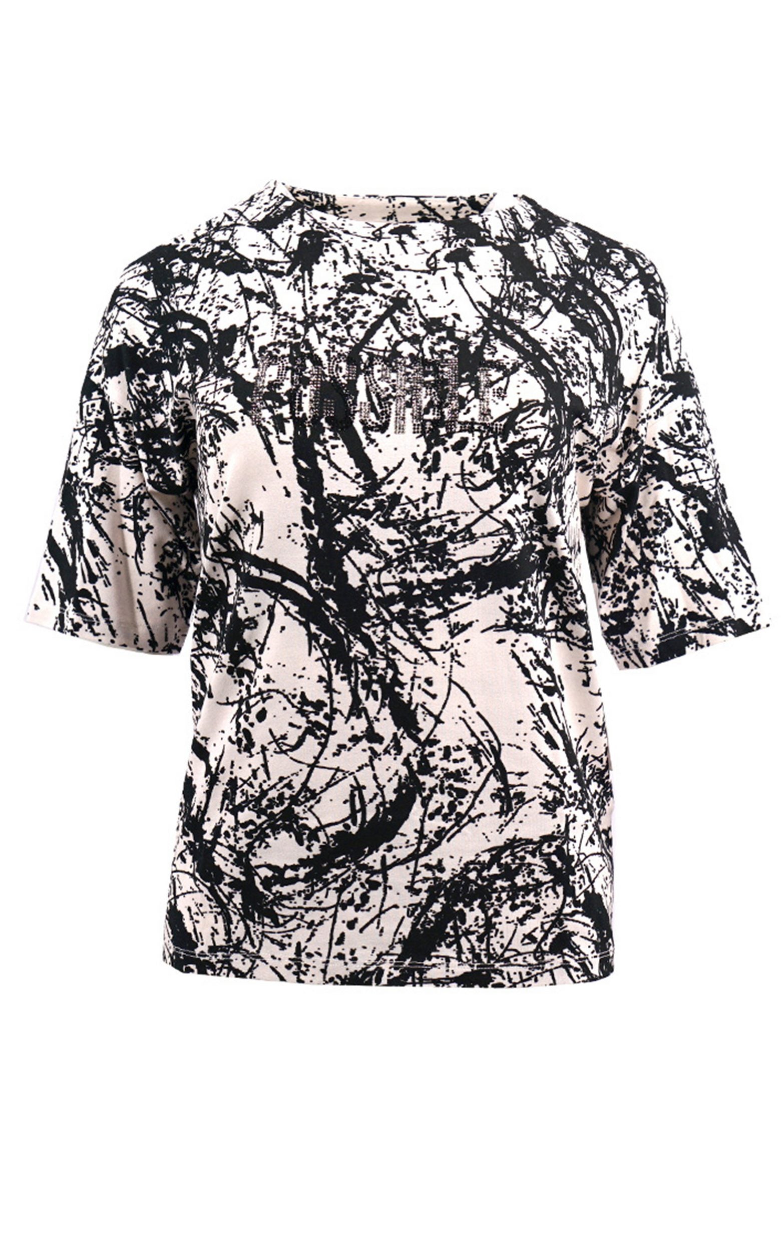 T-Shirt mit Pinselstreifen-Print