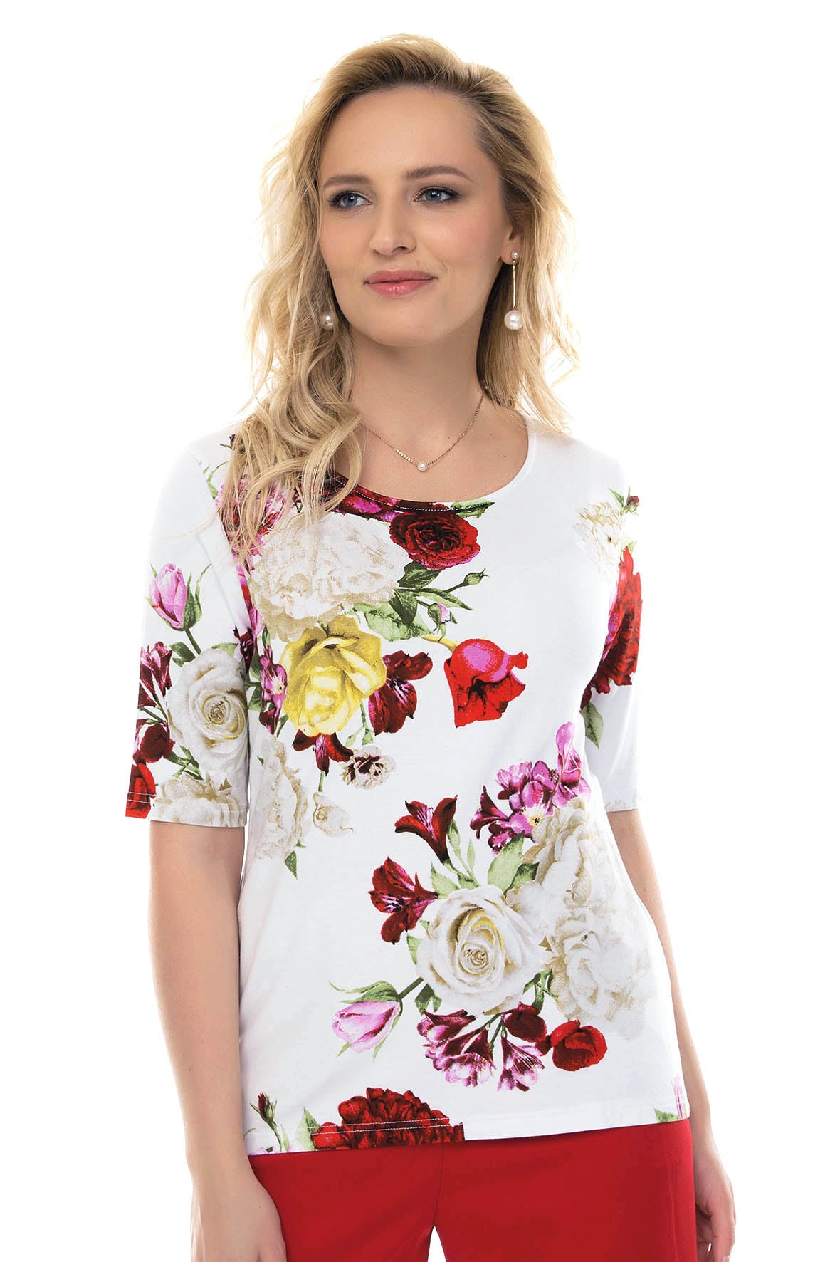 T-Shirt mit floralem Muster