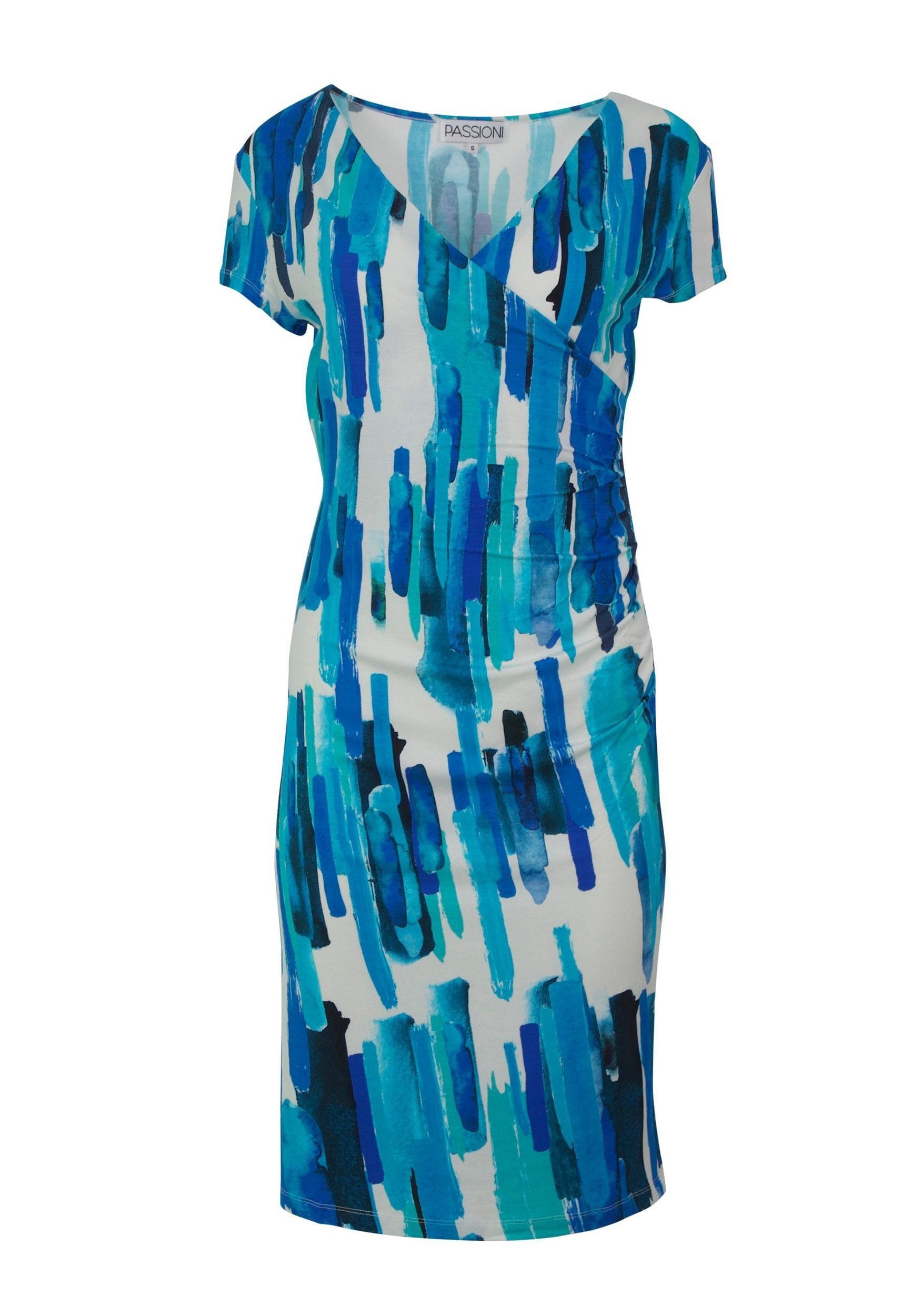 Kleid mit abstraktem Aquarell-Print