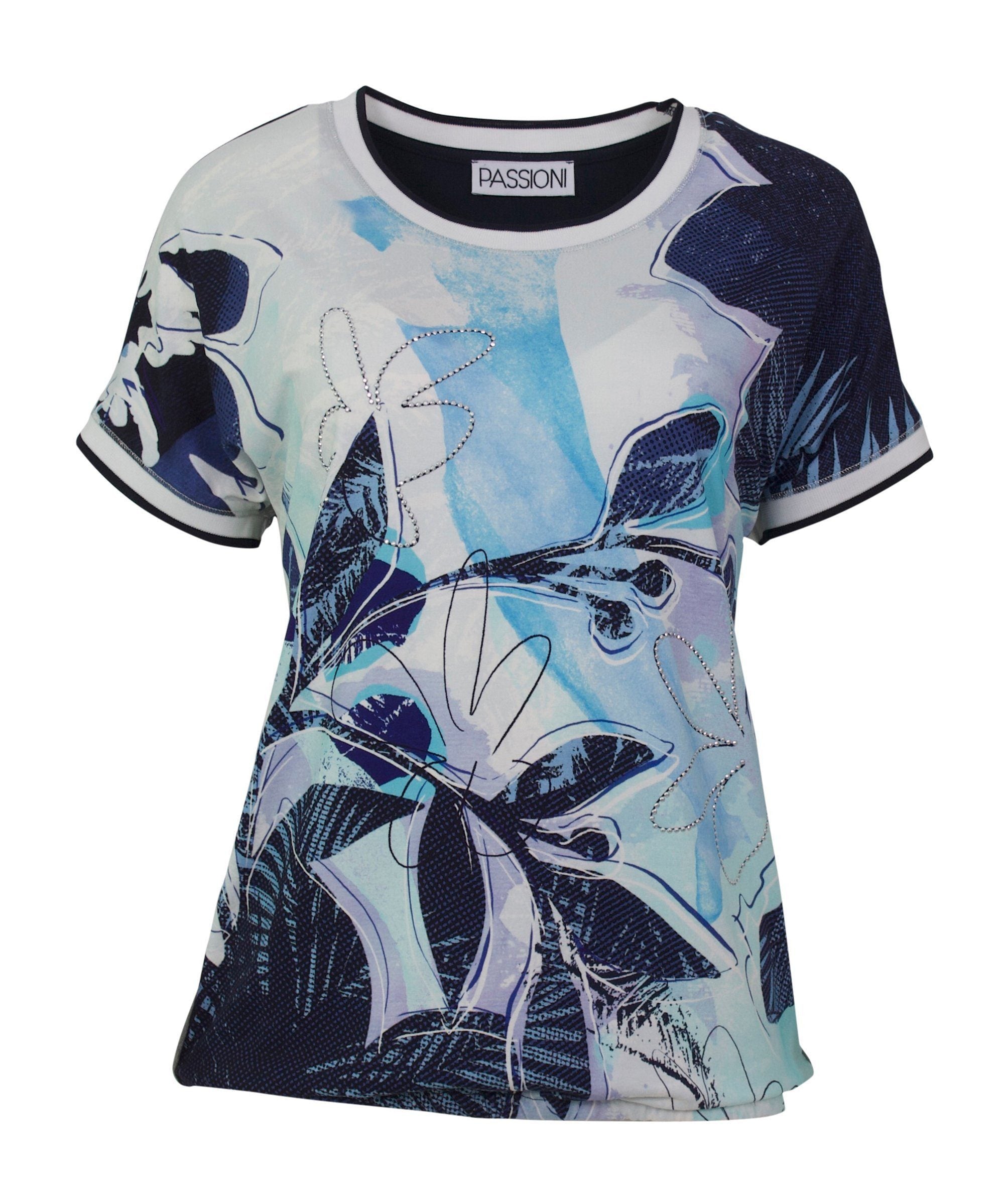 T-Shirt mit abstraktem Print