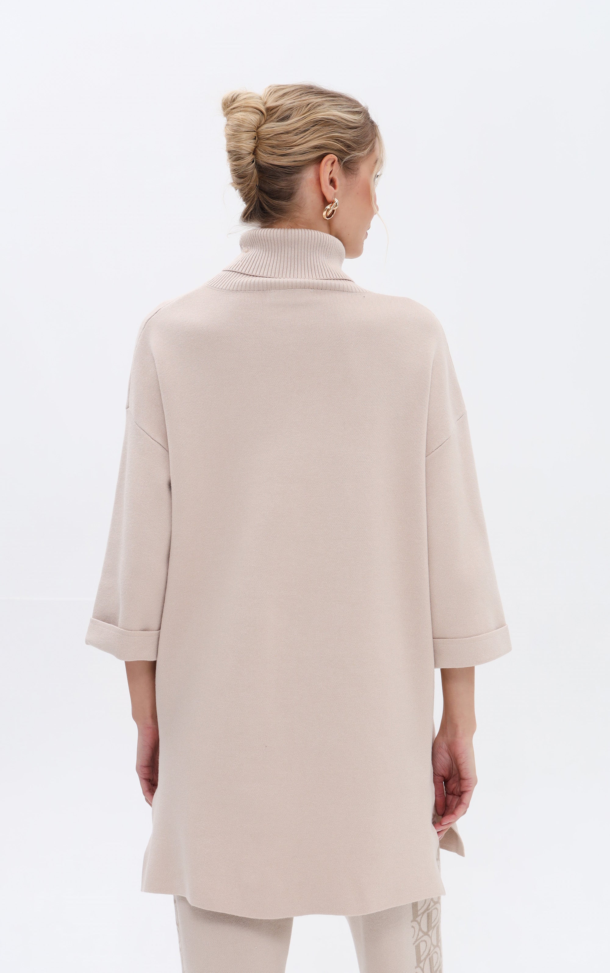 Longpullover mit Rollkragen