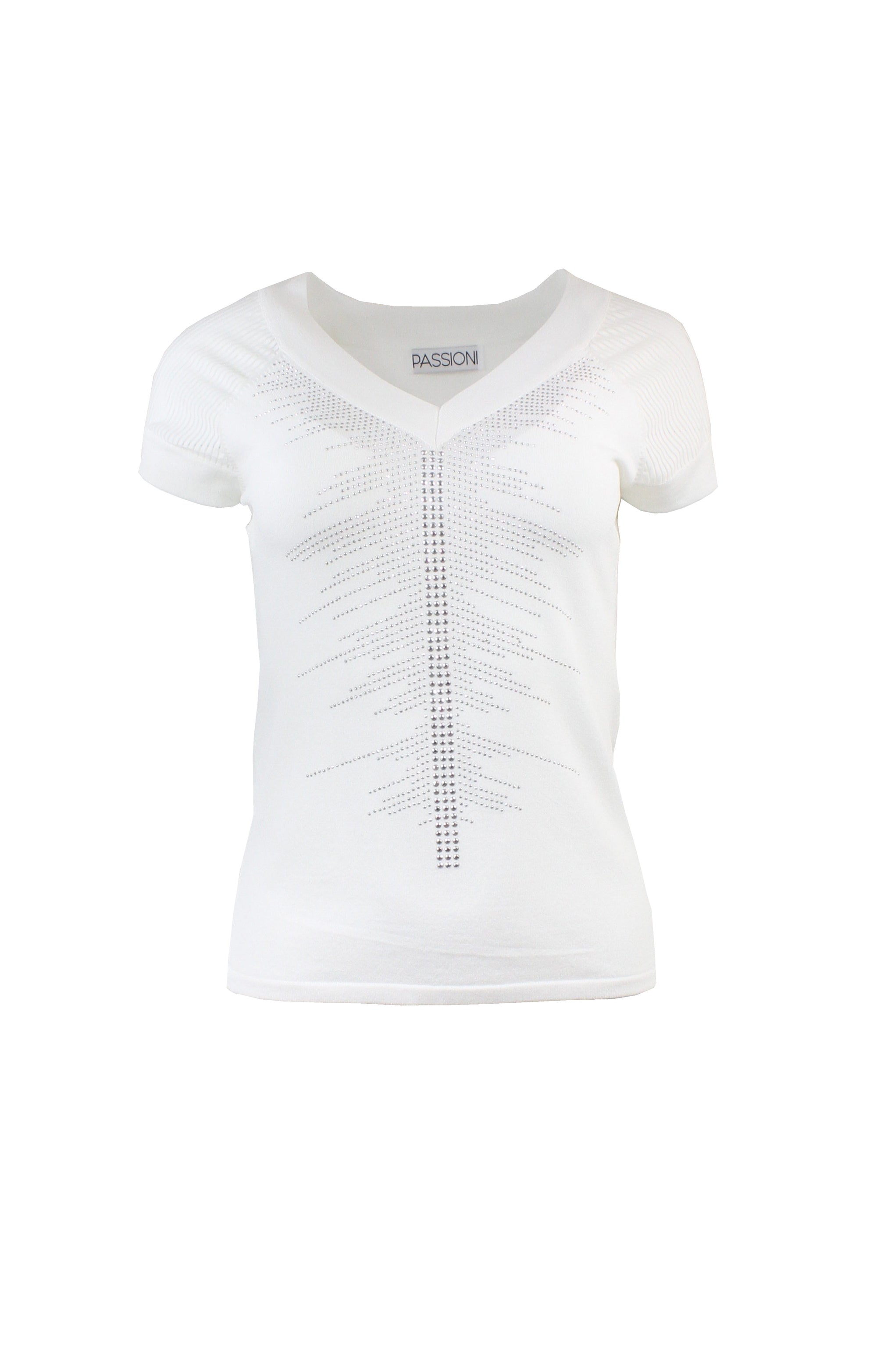 T-Shirt mit Strassdetails