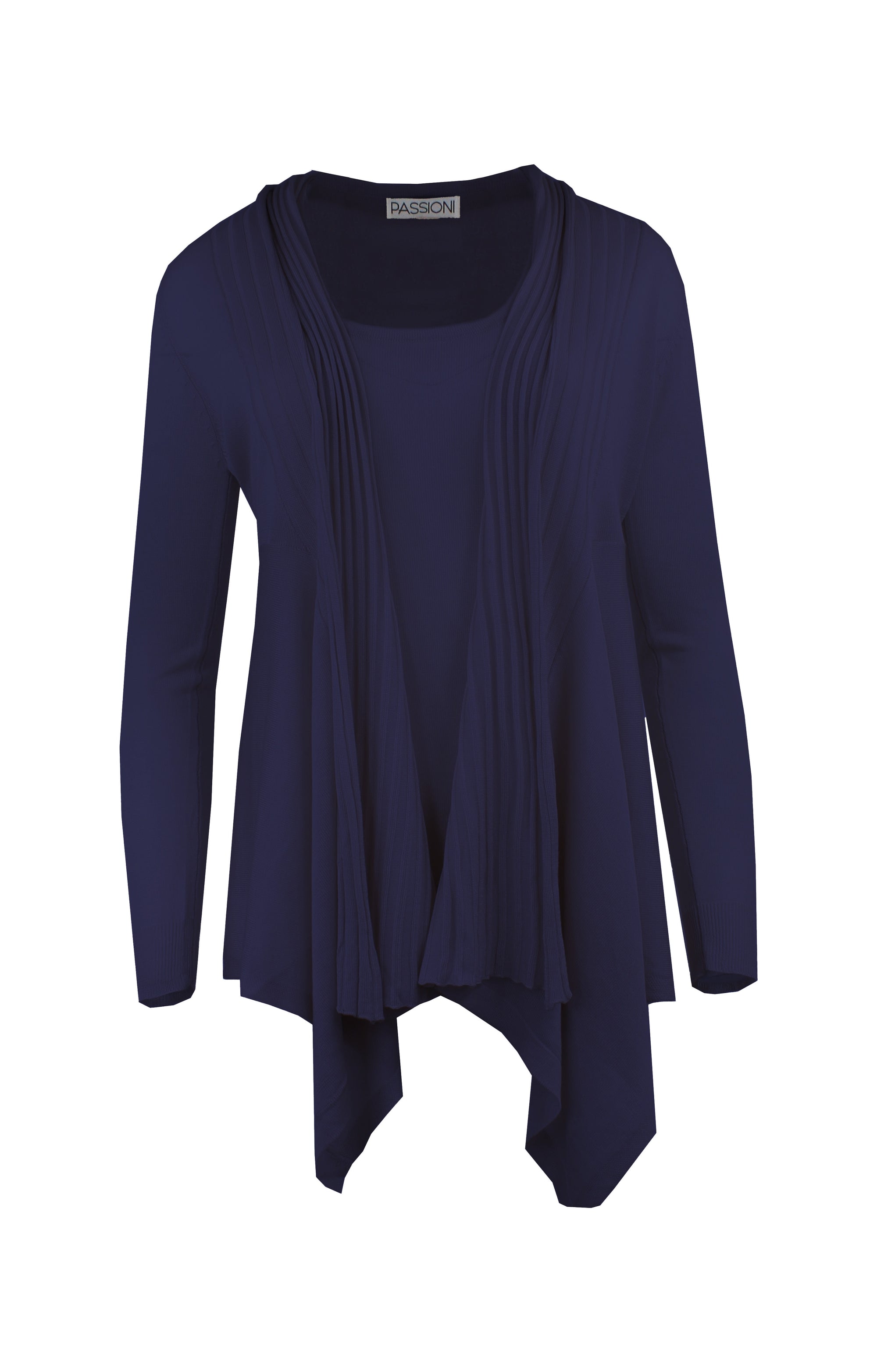 Twinset mit Wasserfall-Cardigan