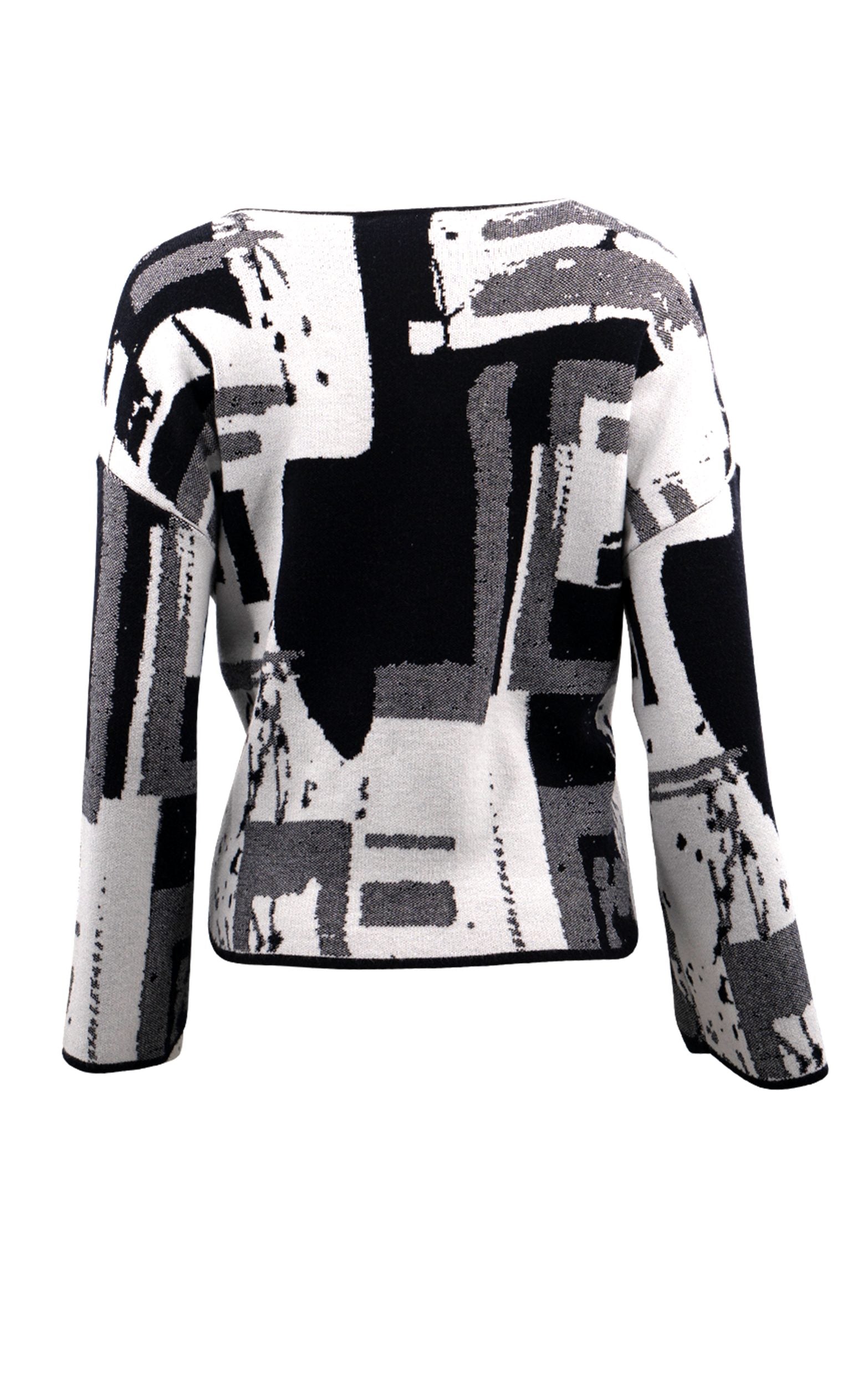 Kastenförmiger Pullover mit grafischem Jacquard