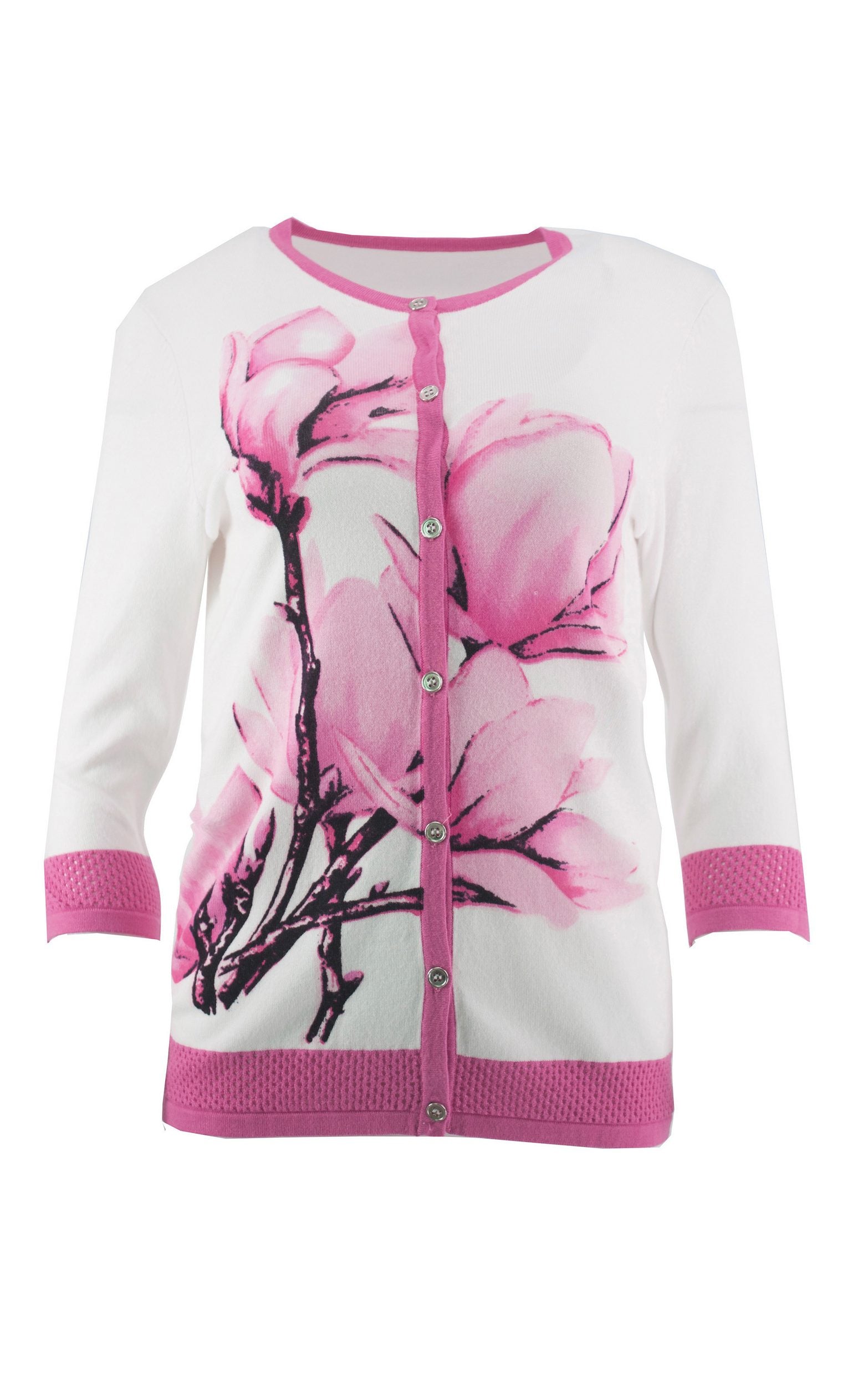 Twinset mit Magnolien-Print