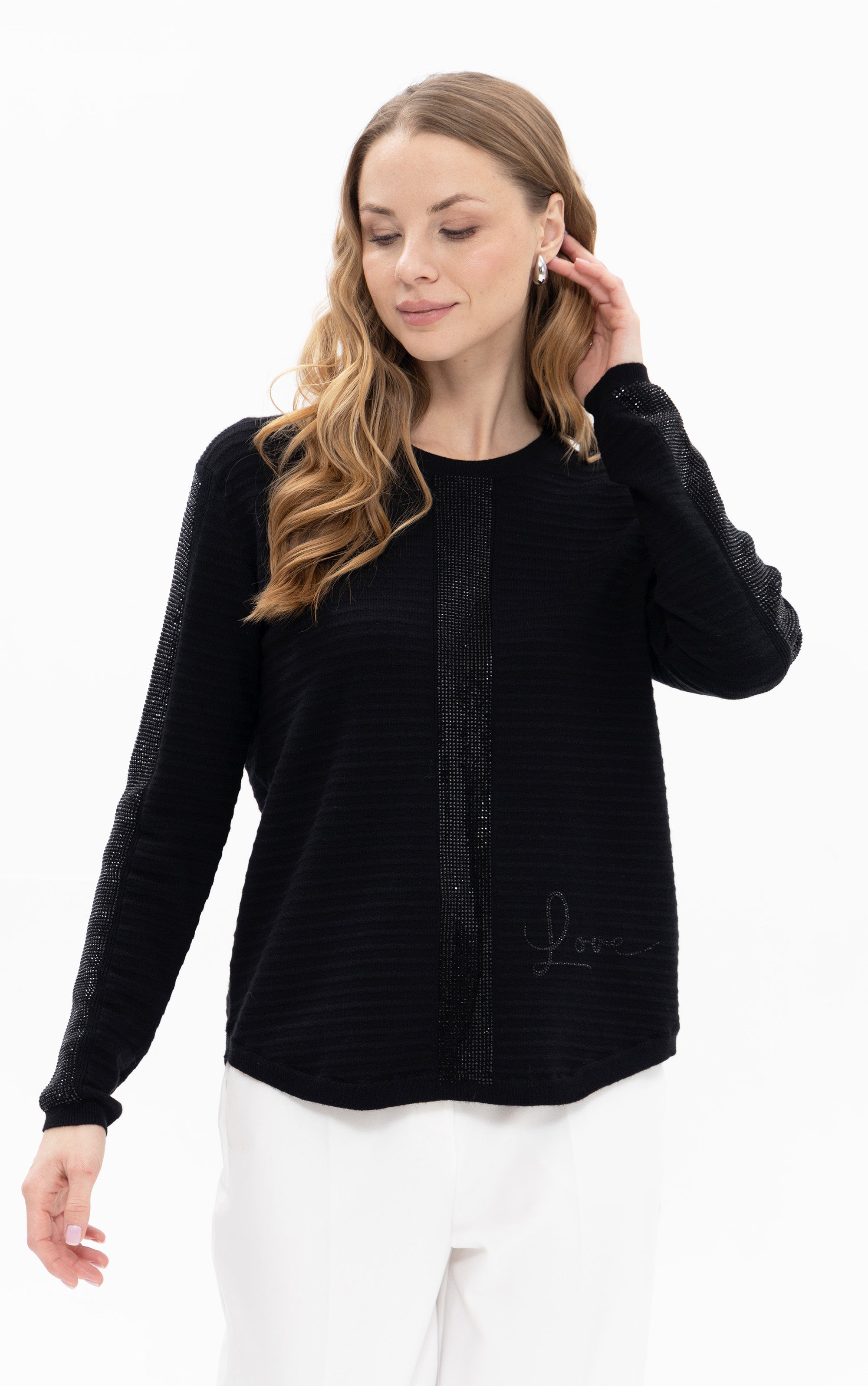 Pullover mit Strassdetails