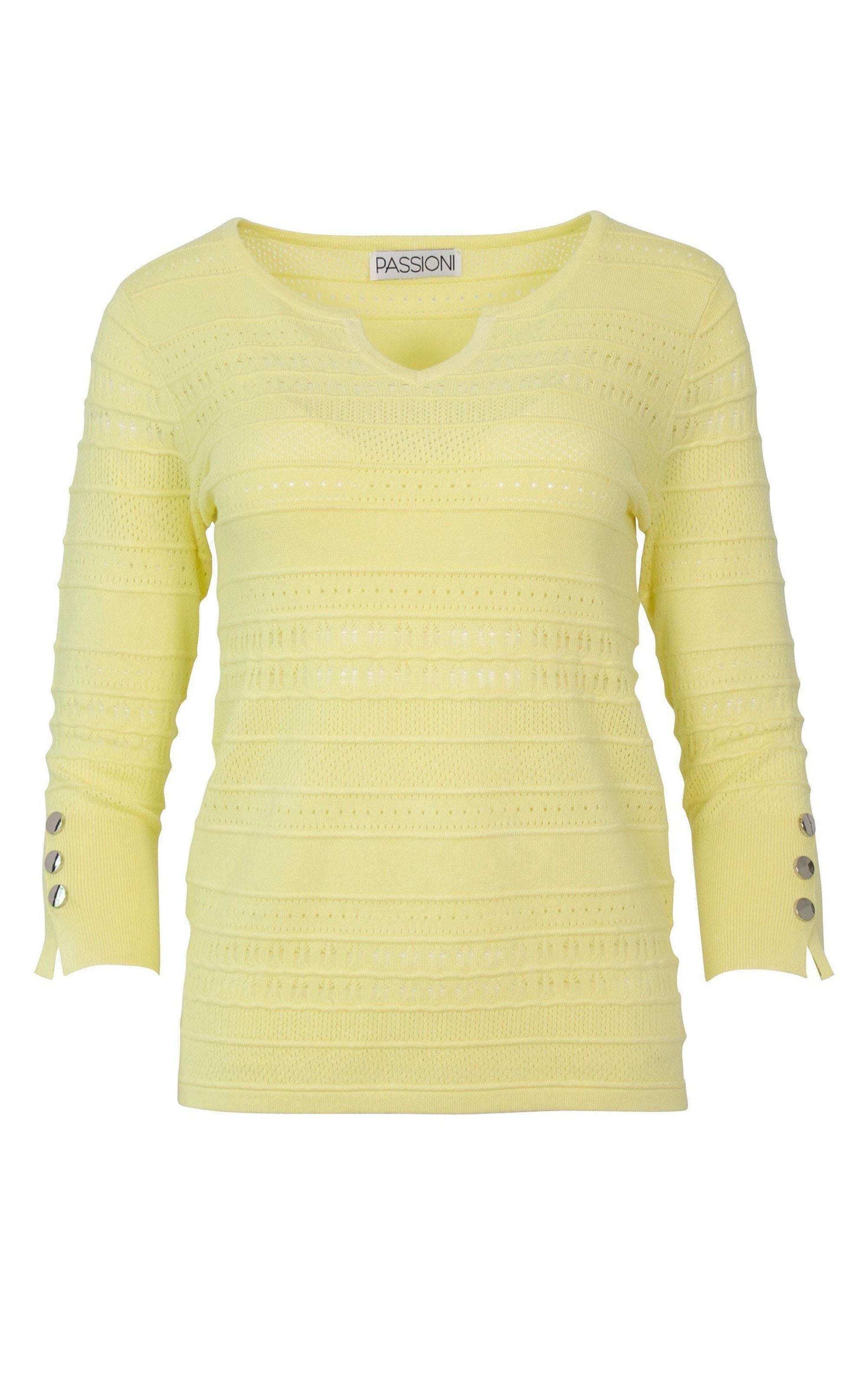 Ajourpullover mit Knopfdetails