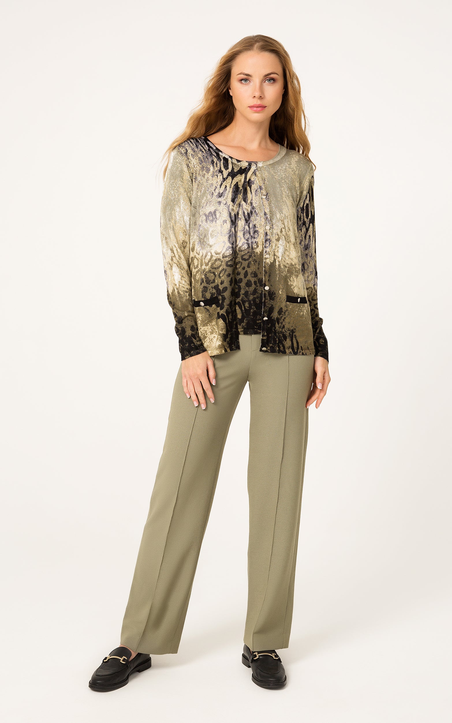 Twinset mit abstraktem Animal-Print