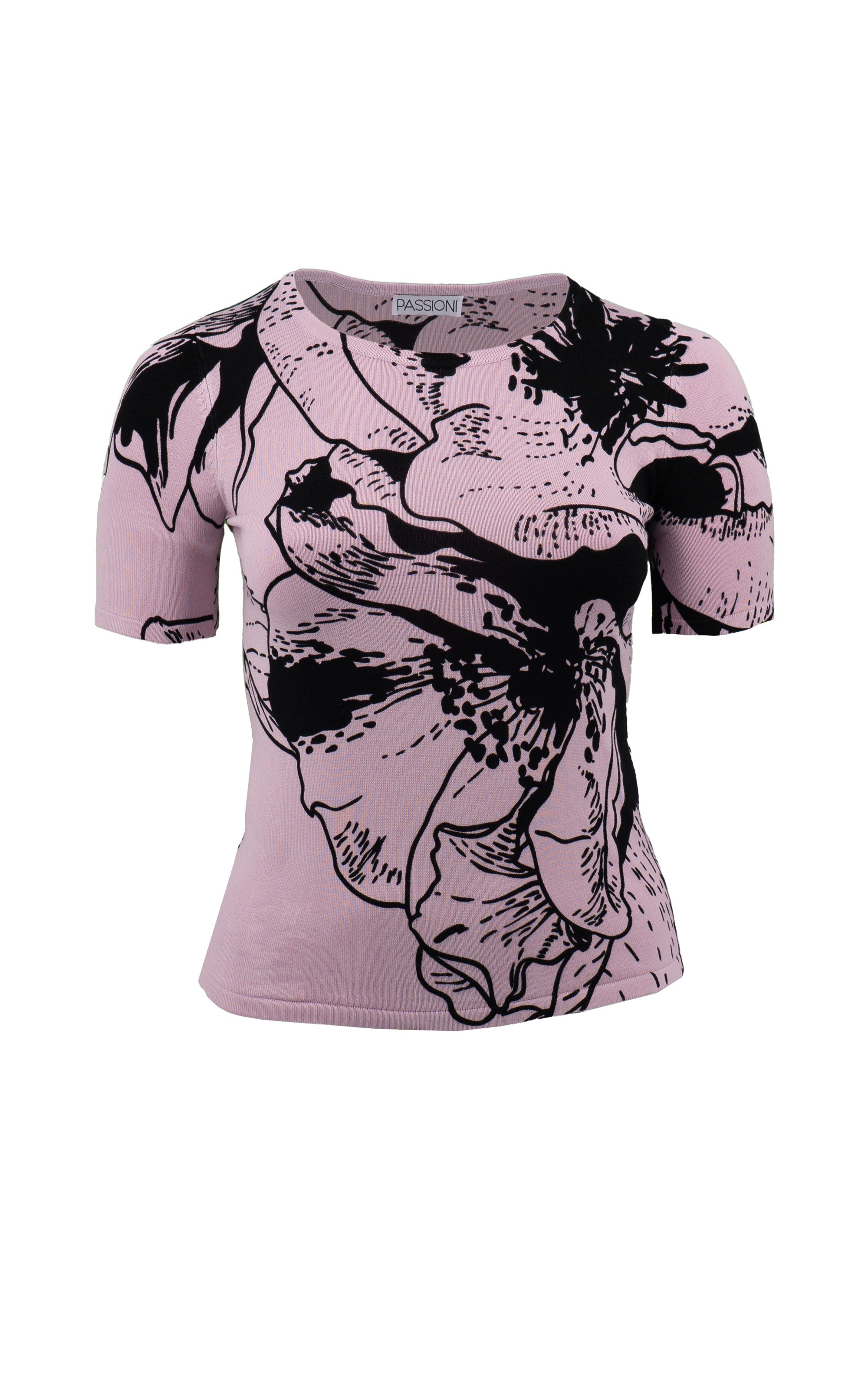 Twinset mit abstrakten Blumendruck