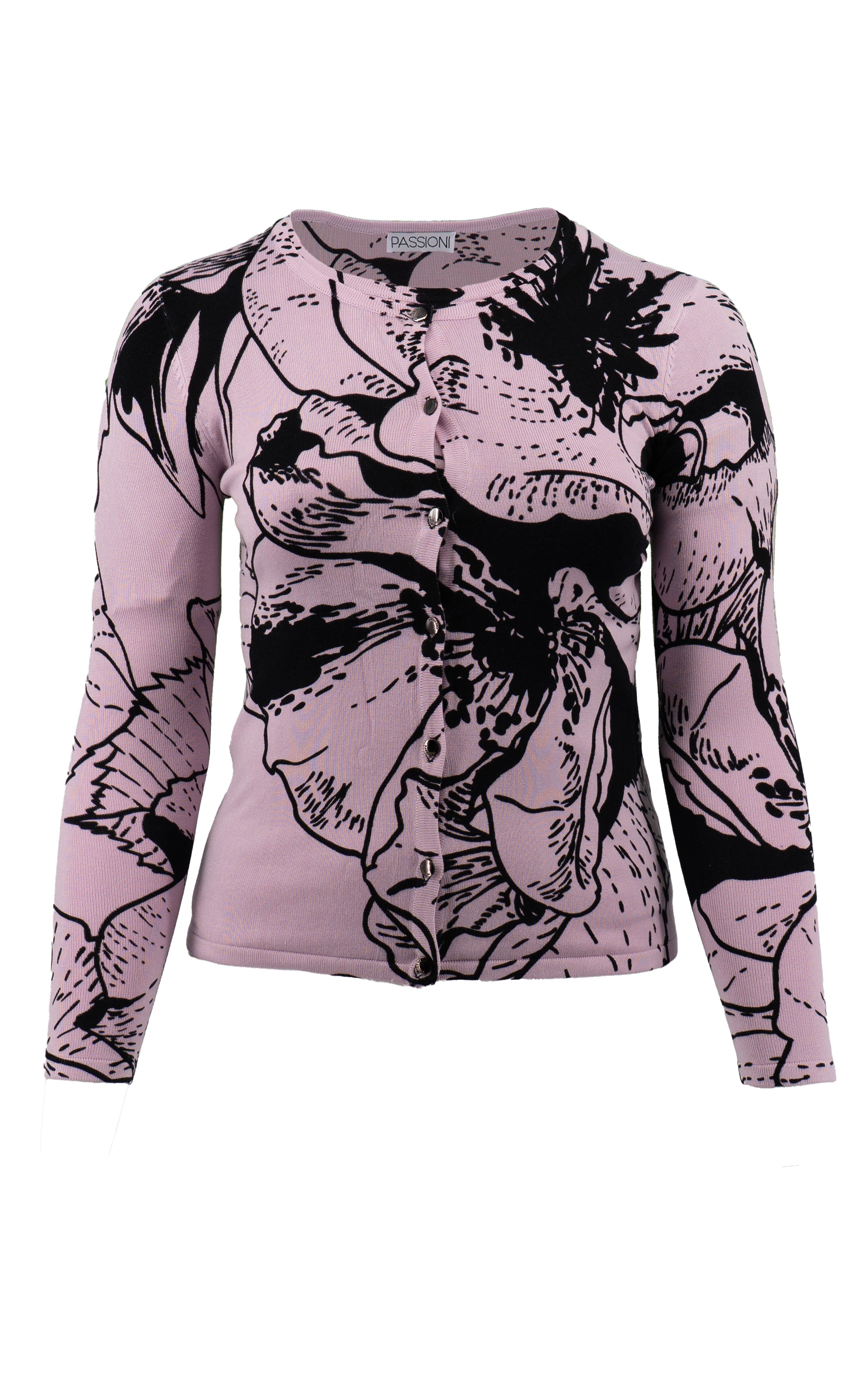 Twinset mit abstrakten Blumendruck