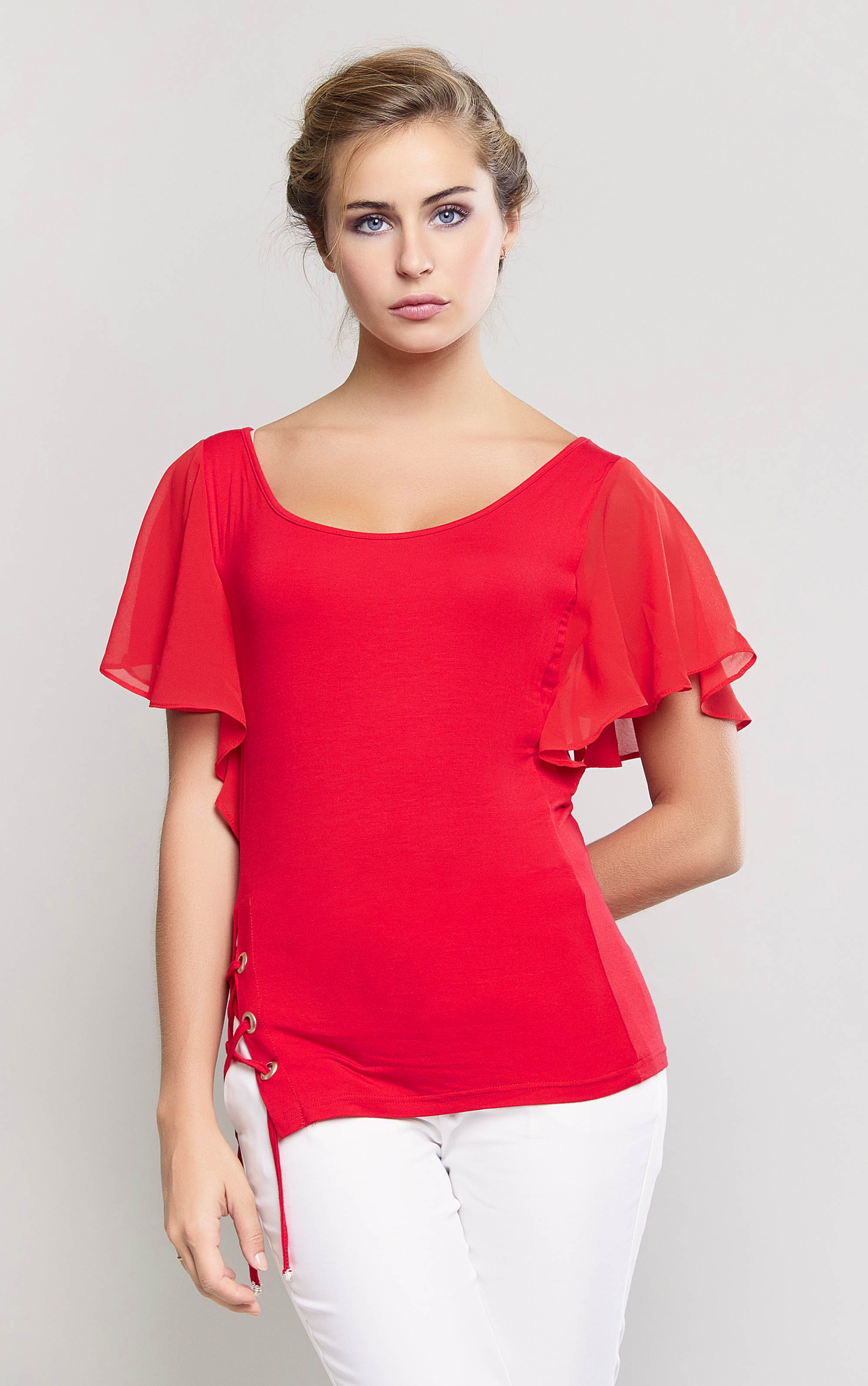 T-Shirt mit Flügelärmeln