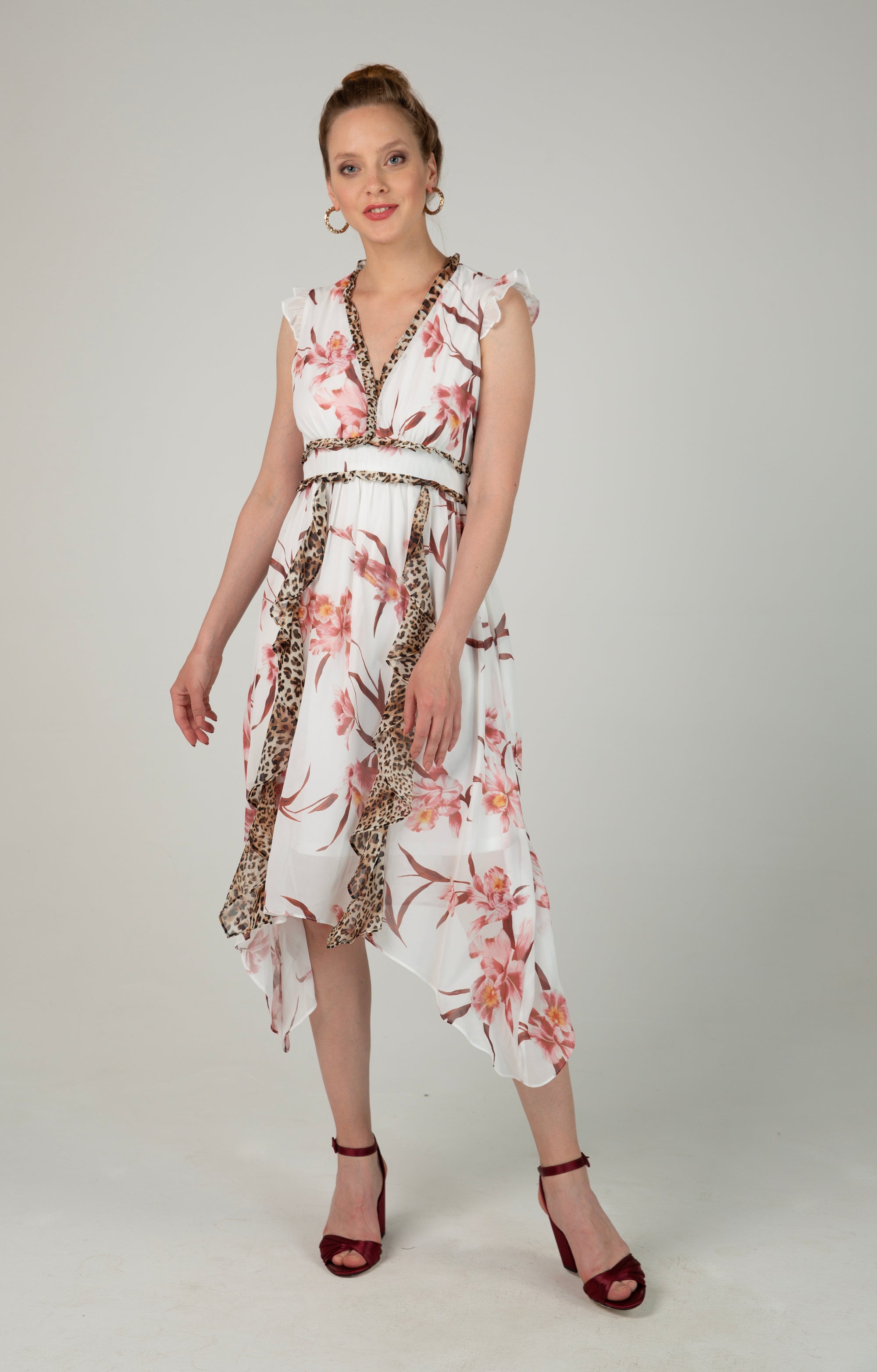 Druckkleid Elegantes Kleid im Mustermix