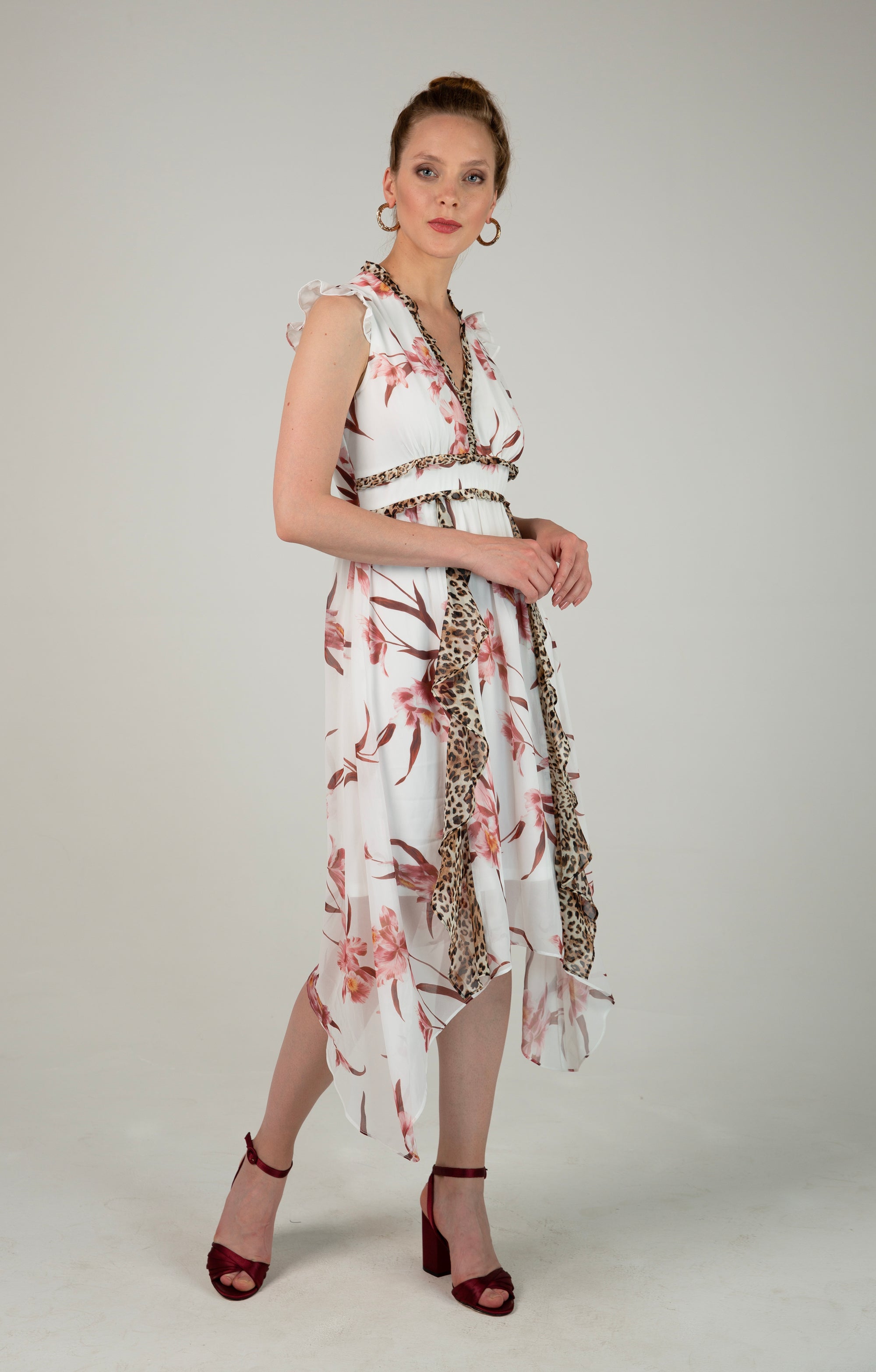 Druckkleid Elegantes Kleid im Mustermix