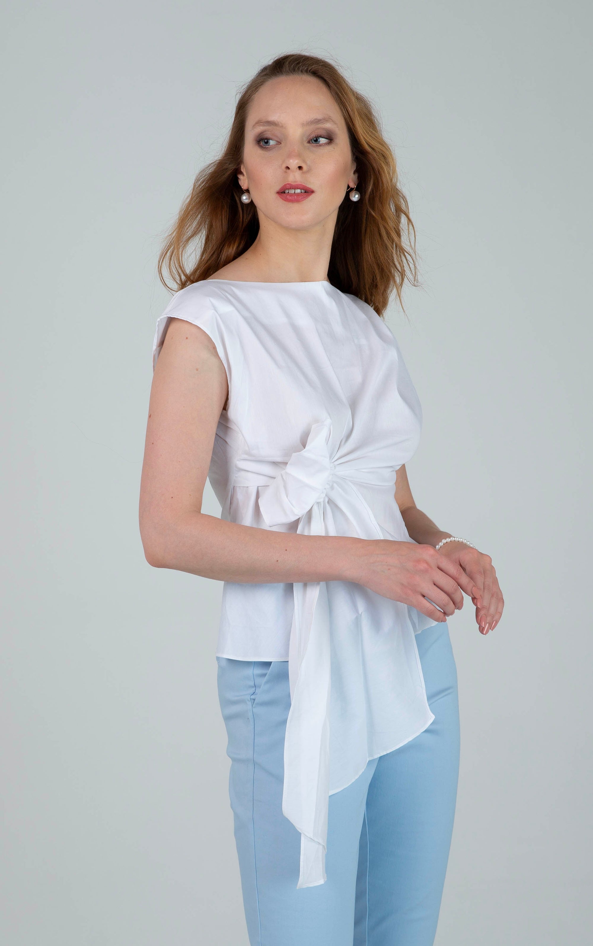 Bluse mit Schleife