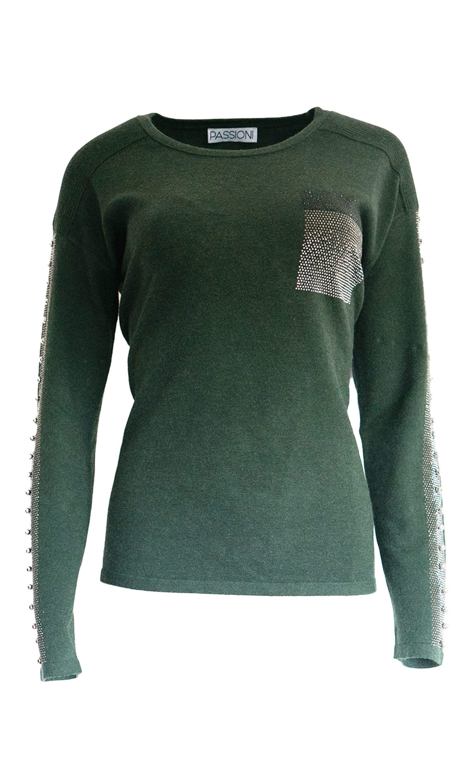 Strickpullover mit Strassdetails