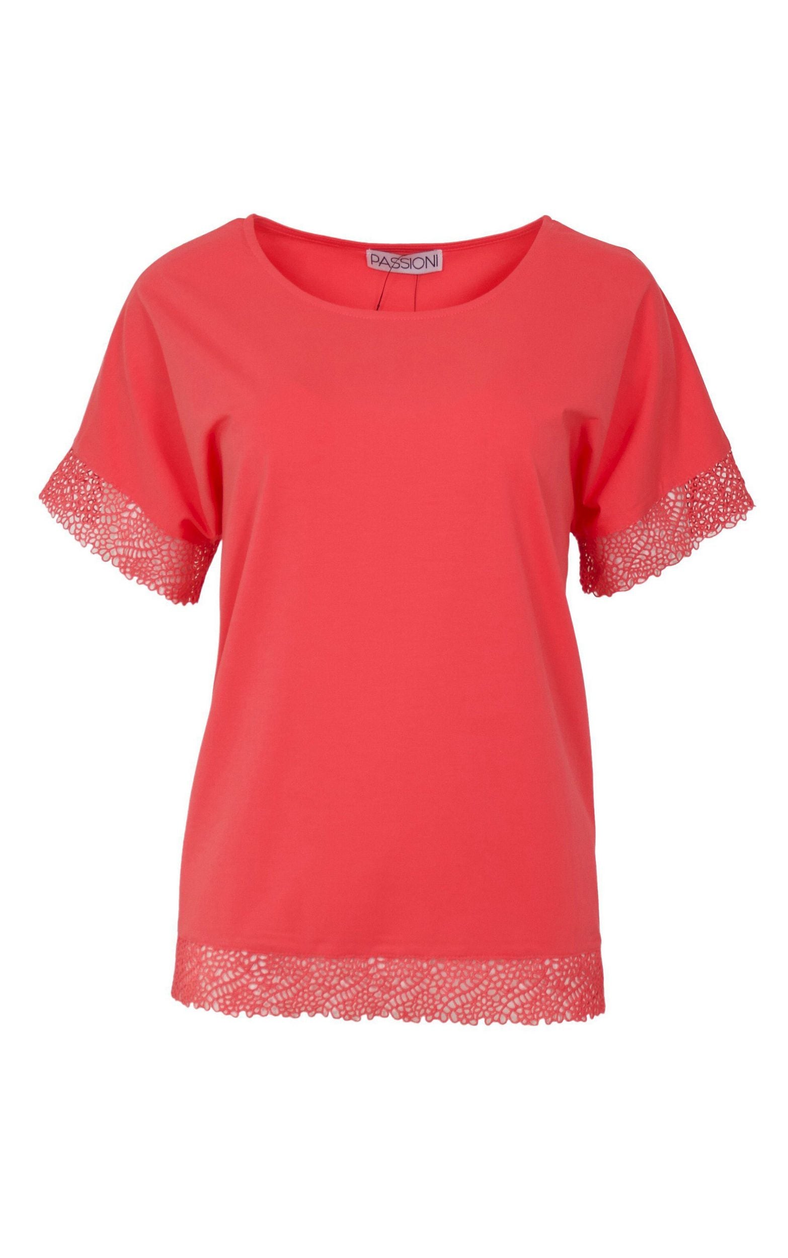 T-Shirt mit Spitzendetails