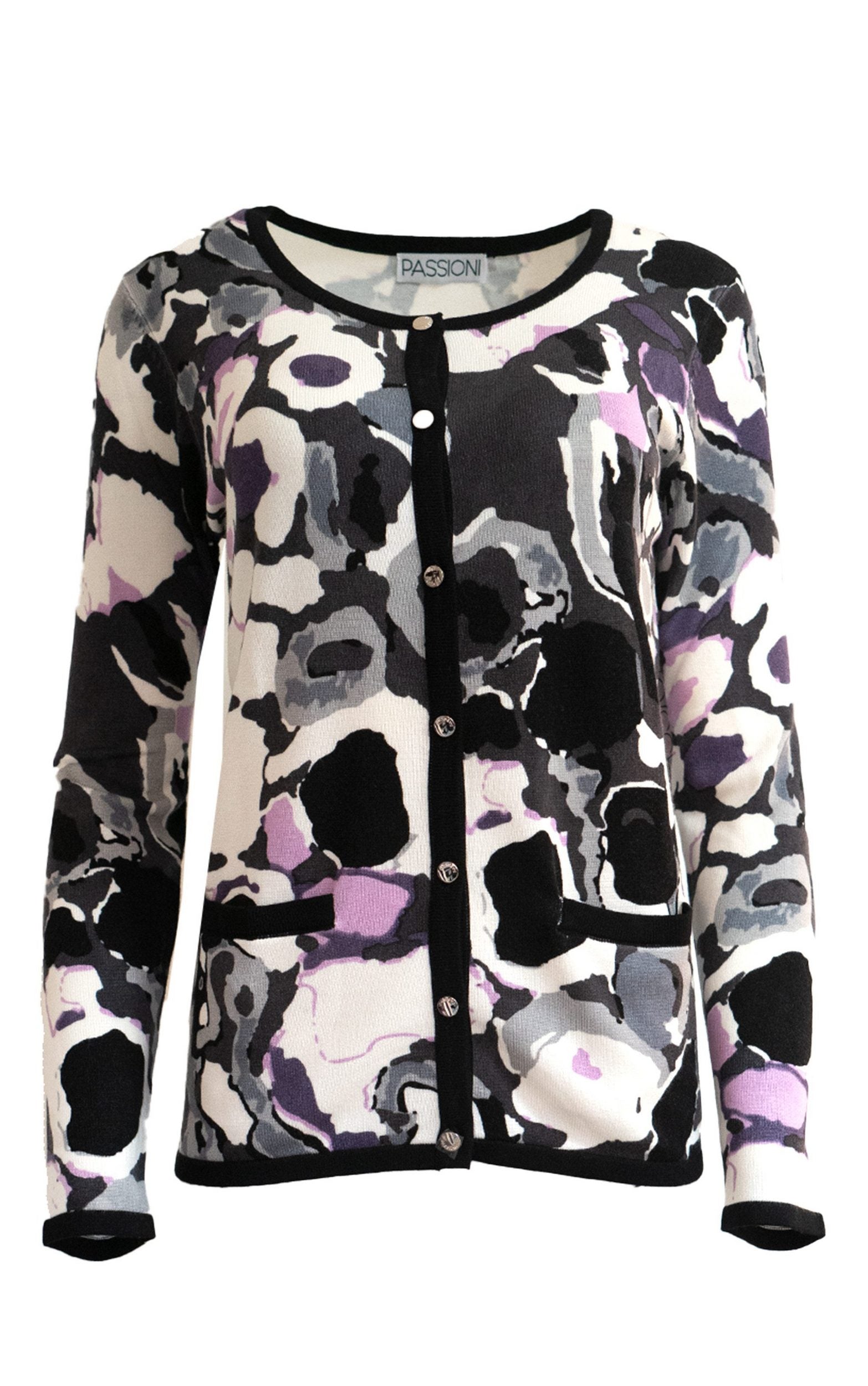 Twinset mit abstraktem Animalprint