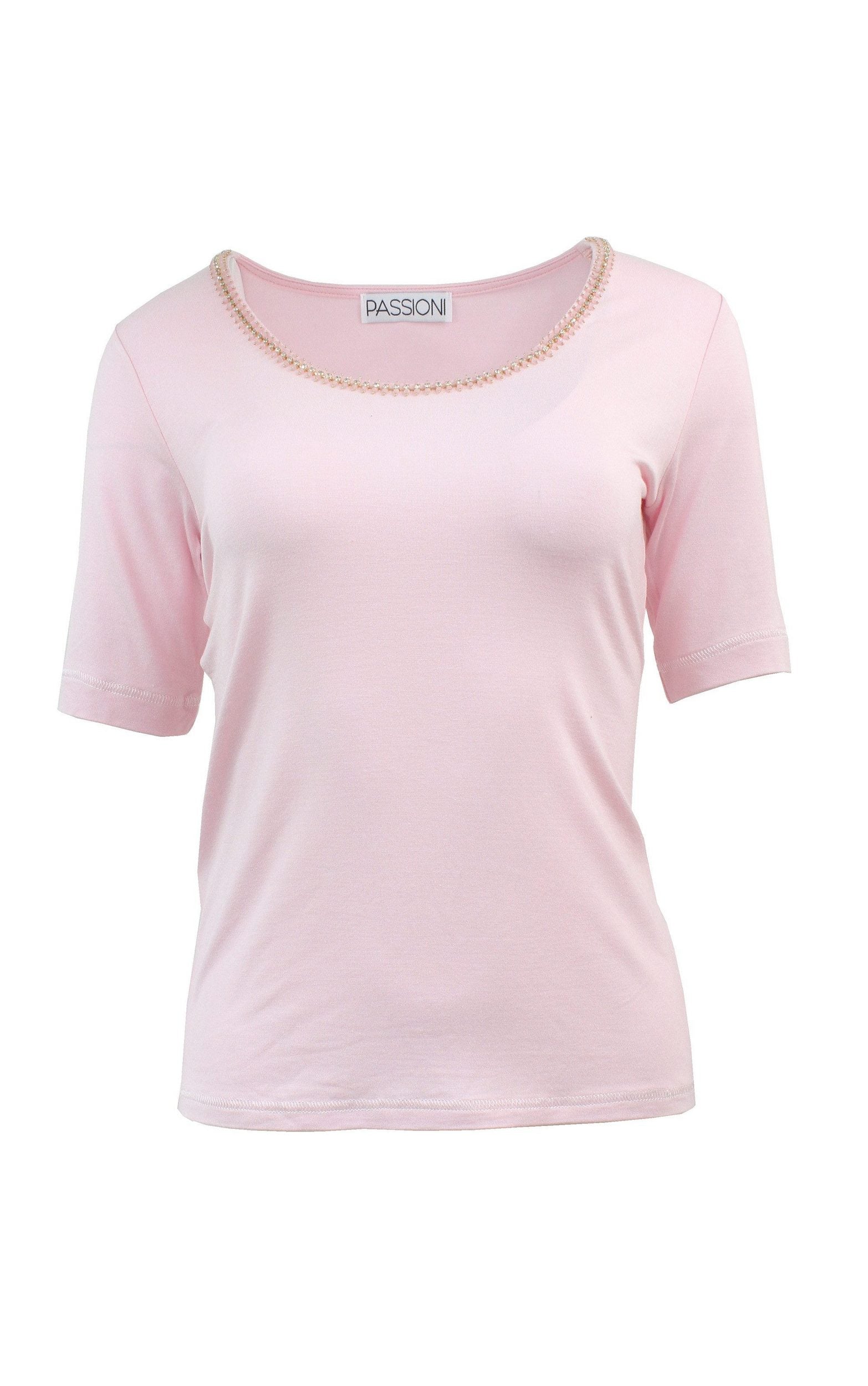 T-Shirt mit Kristalldetails