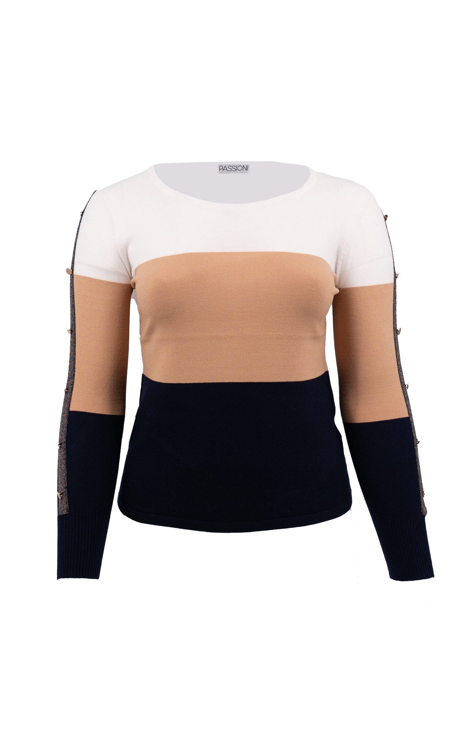 Strickpullover im Farbblock