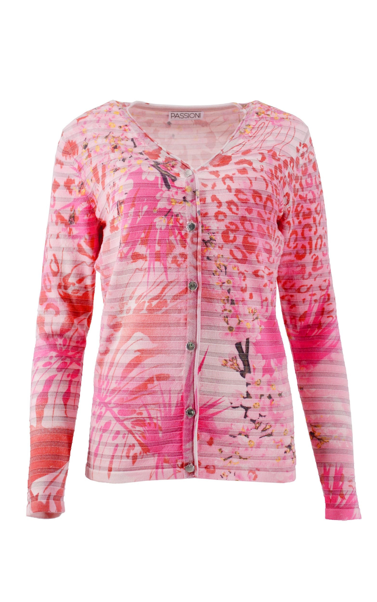 Twinset mit floralem Animal-Print