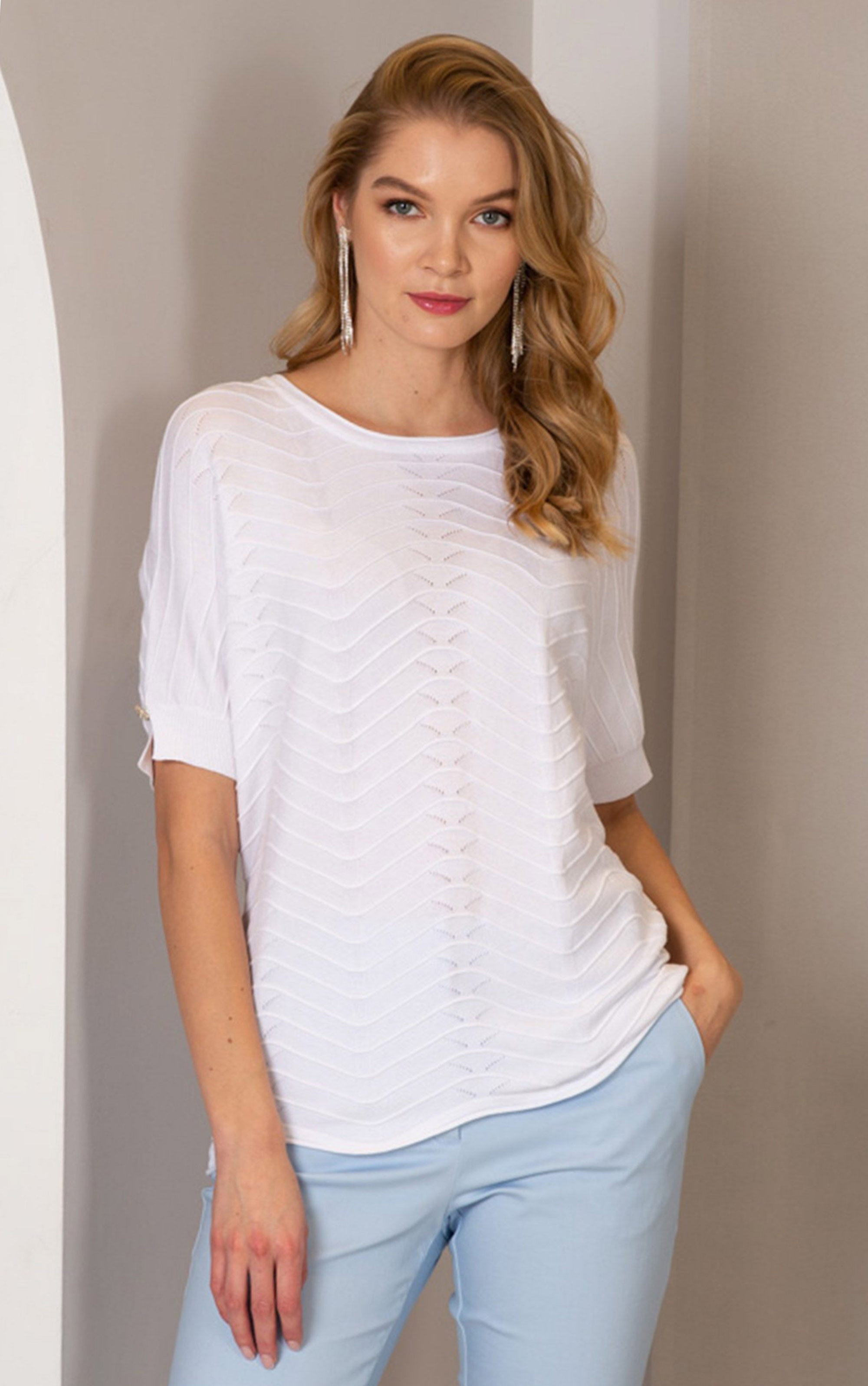 T-Shirt mit Wellendesign