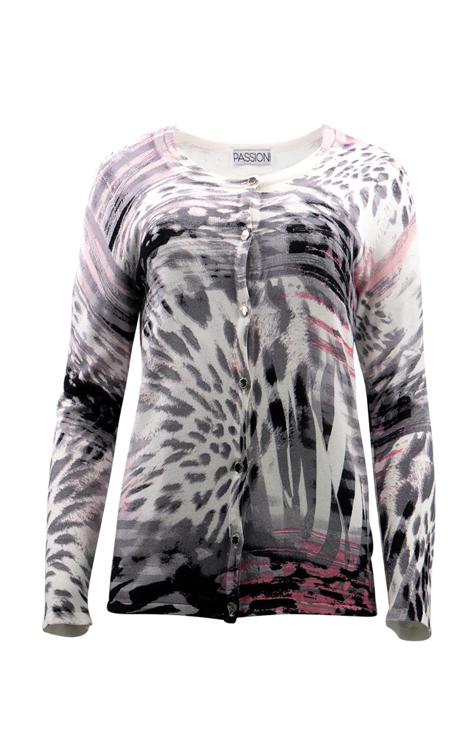 Twinset mit abstraktem Allover-Animal-Print