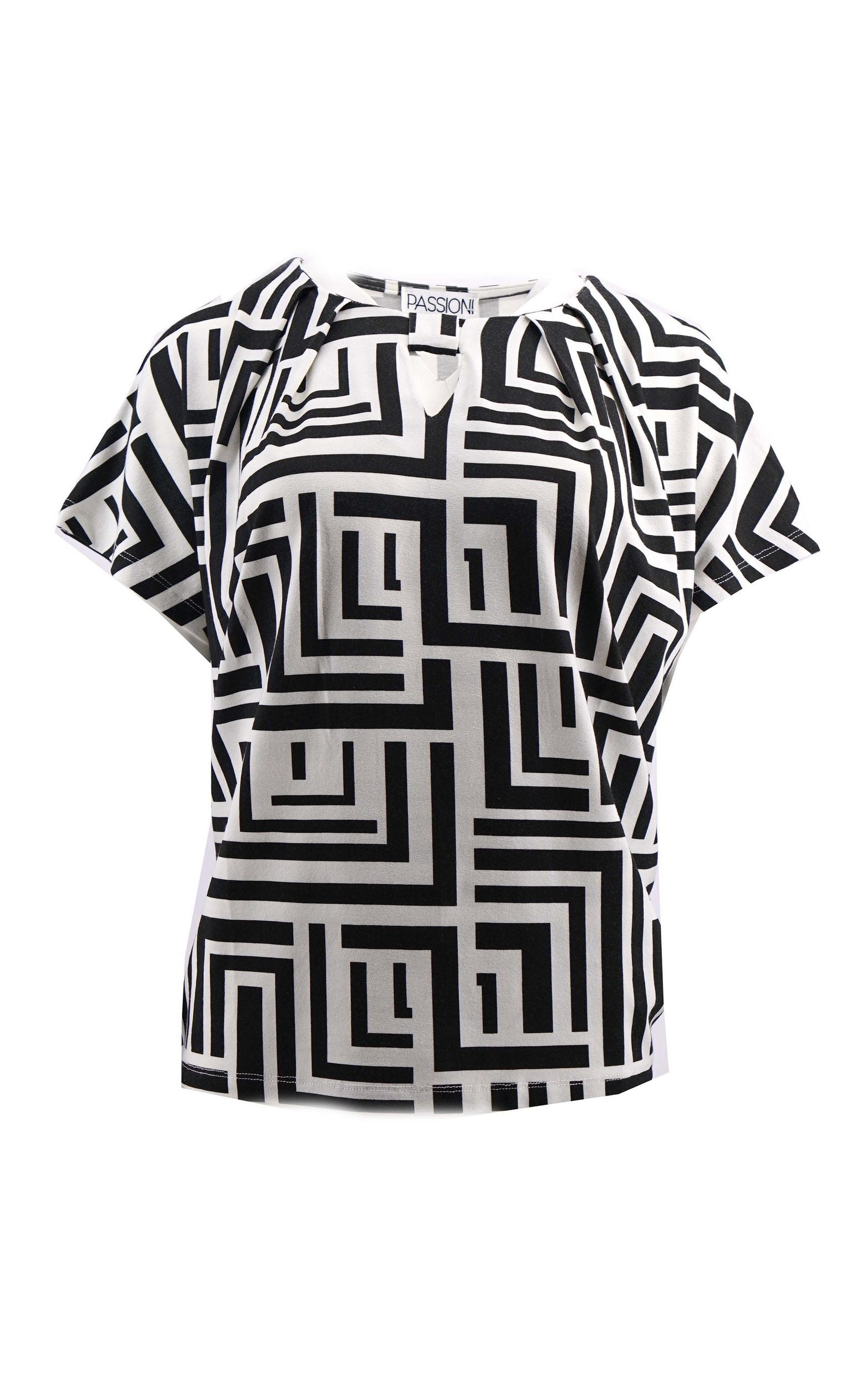T-Shirt mit Kastenprint