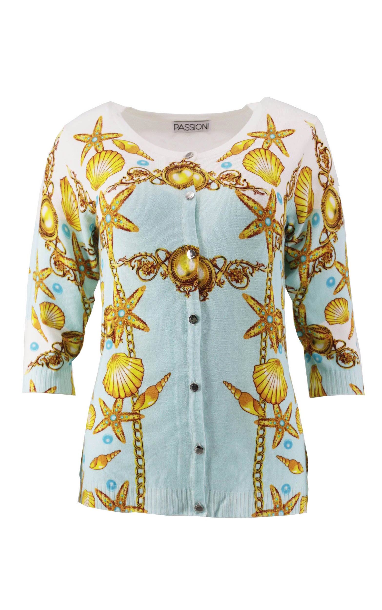 Twin-Set mit Muschelschmuck-Print