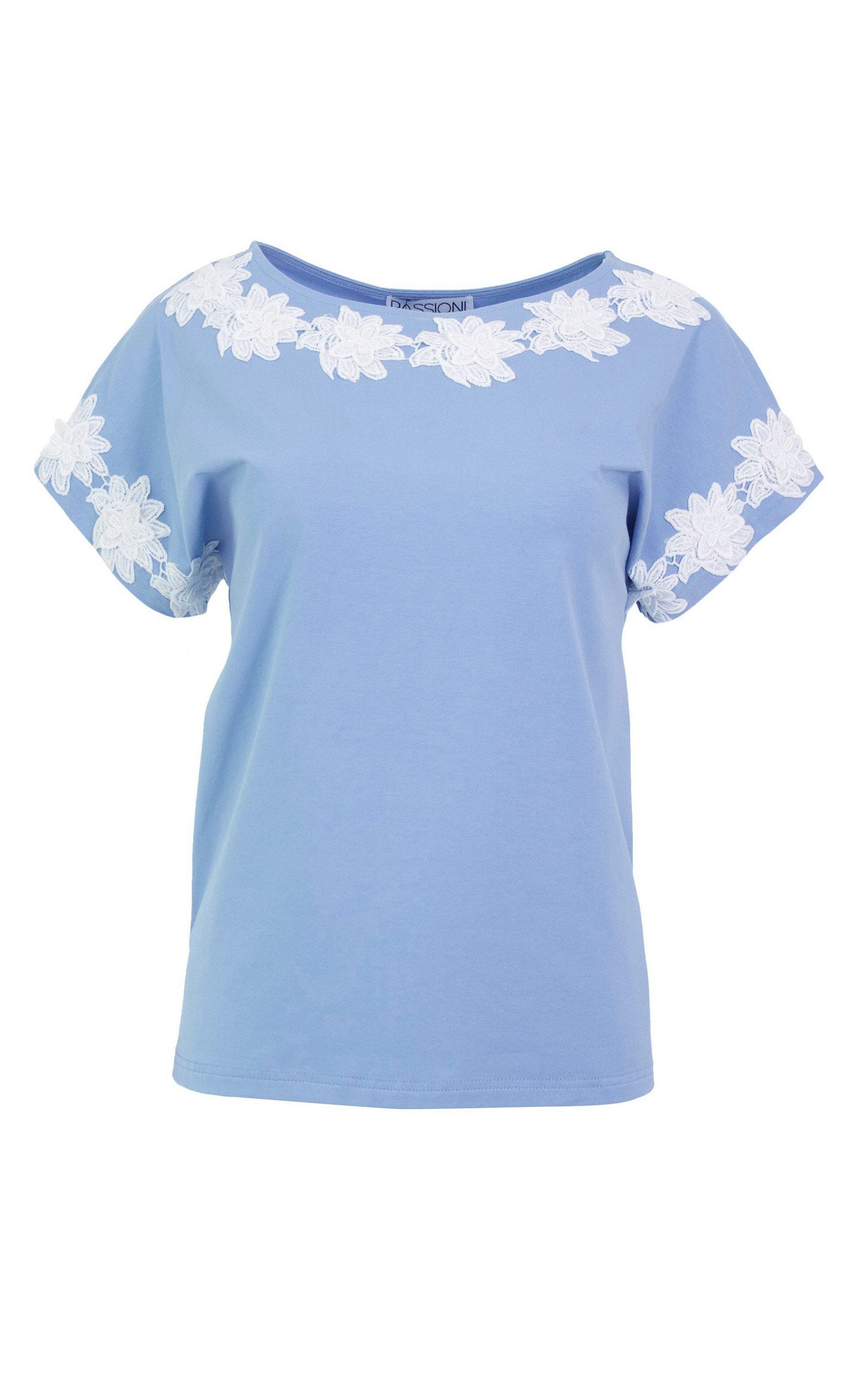 T-Shirt mit floralen Spitzendetails