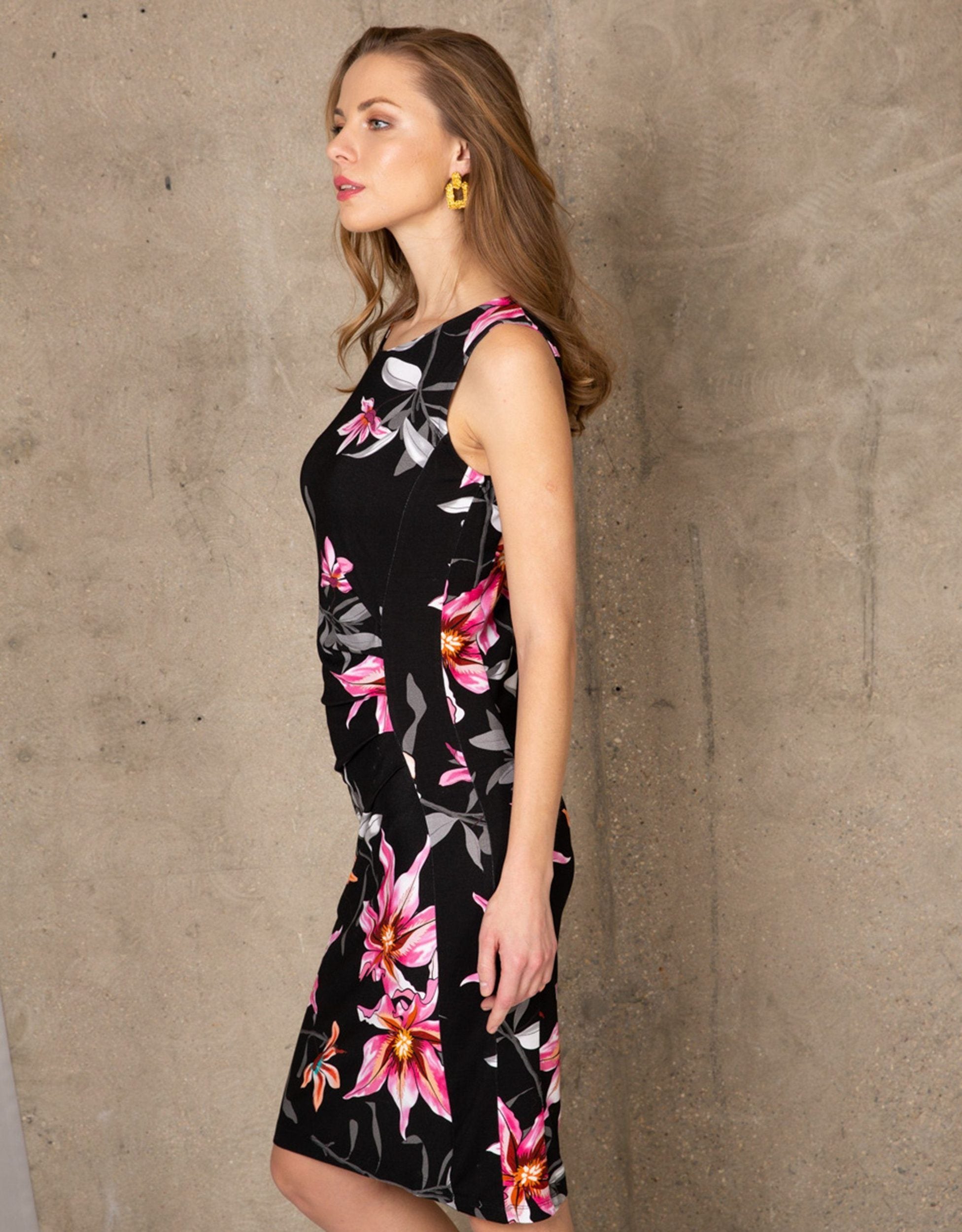 Midi Kleid mit Blumenprint