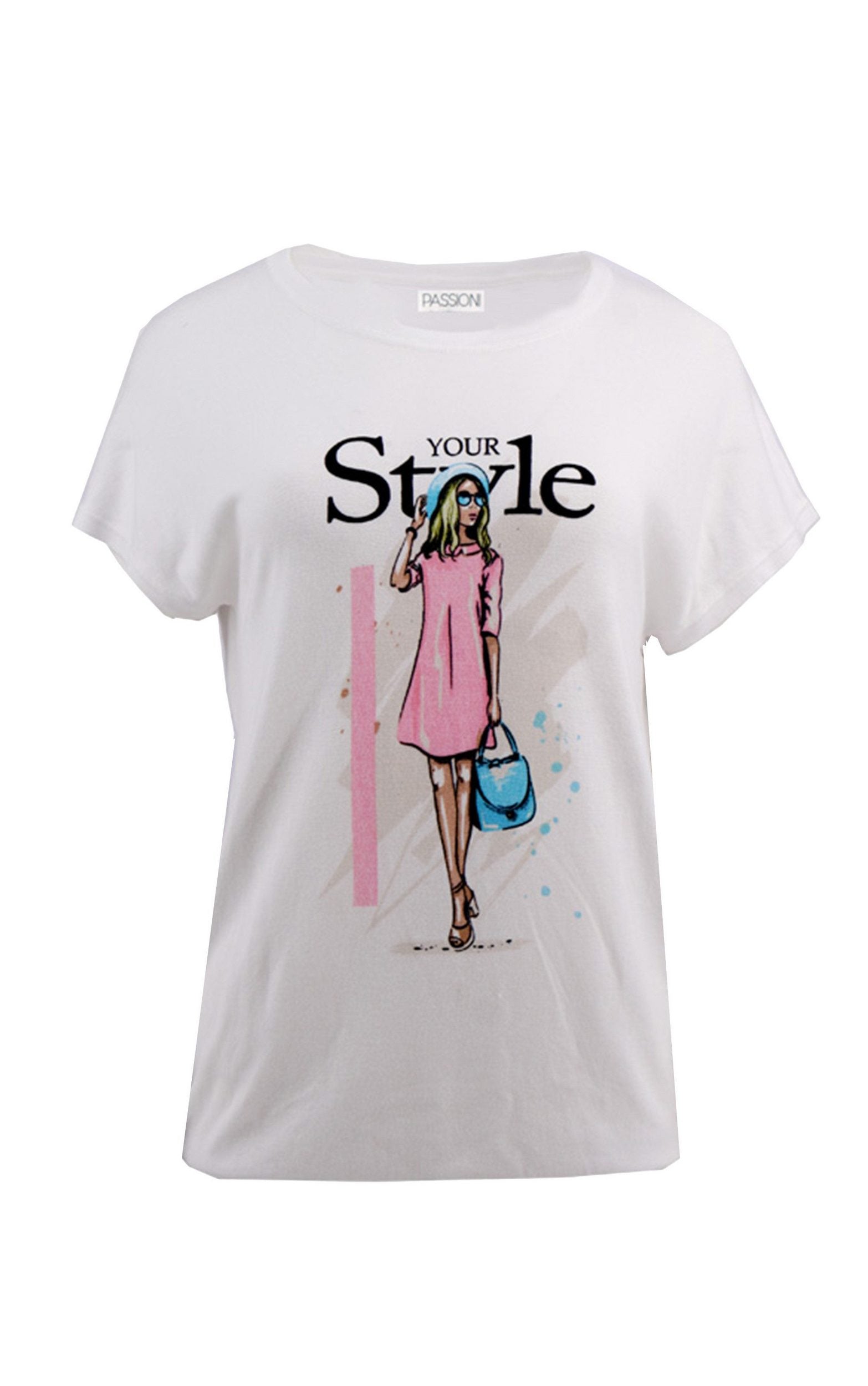 T-Shirt mit Modeillustration