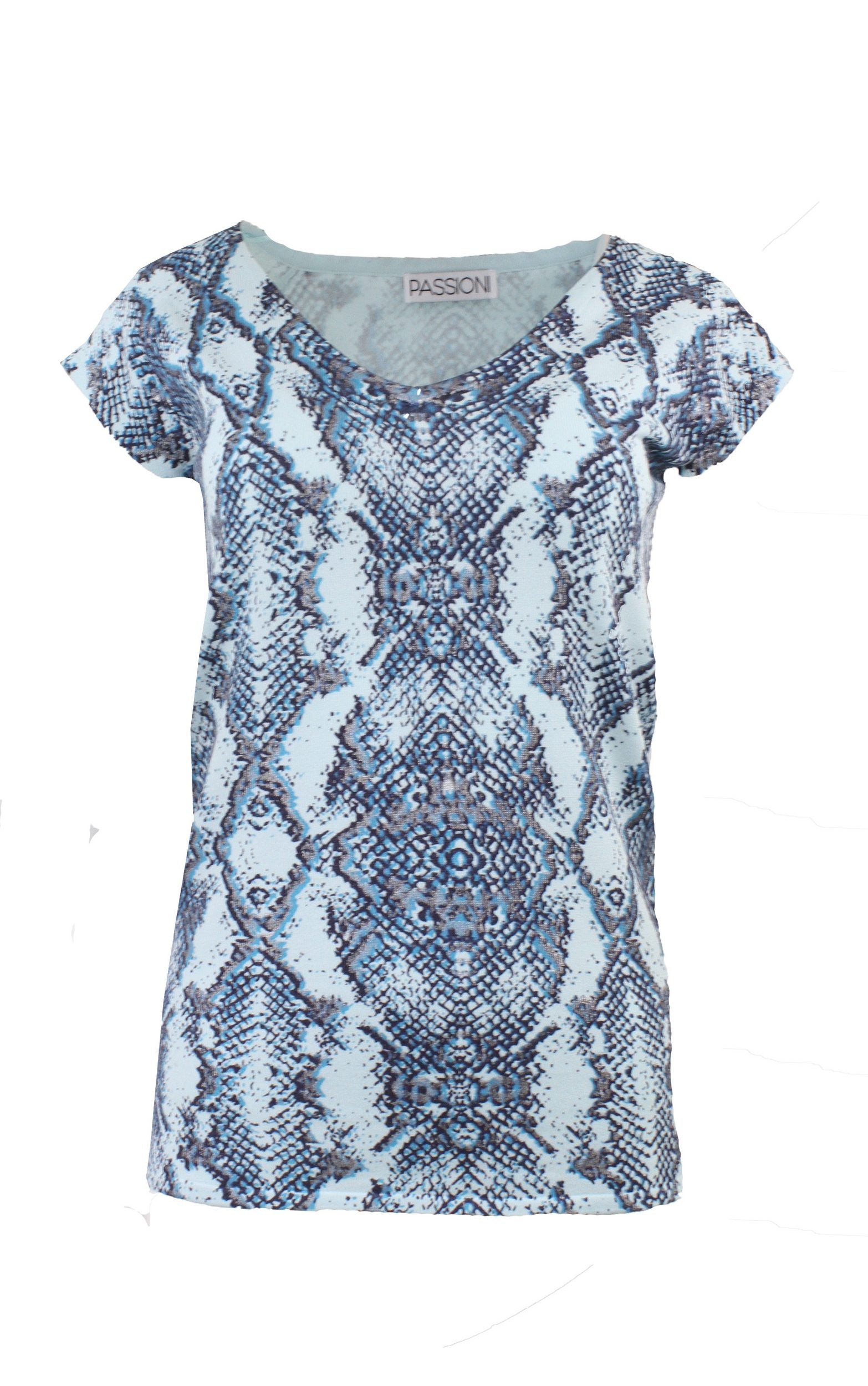 T-Shirt mit Schlangenmuster