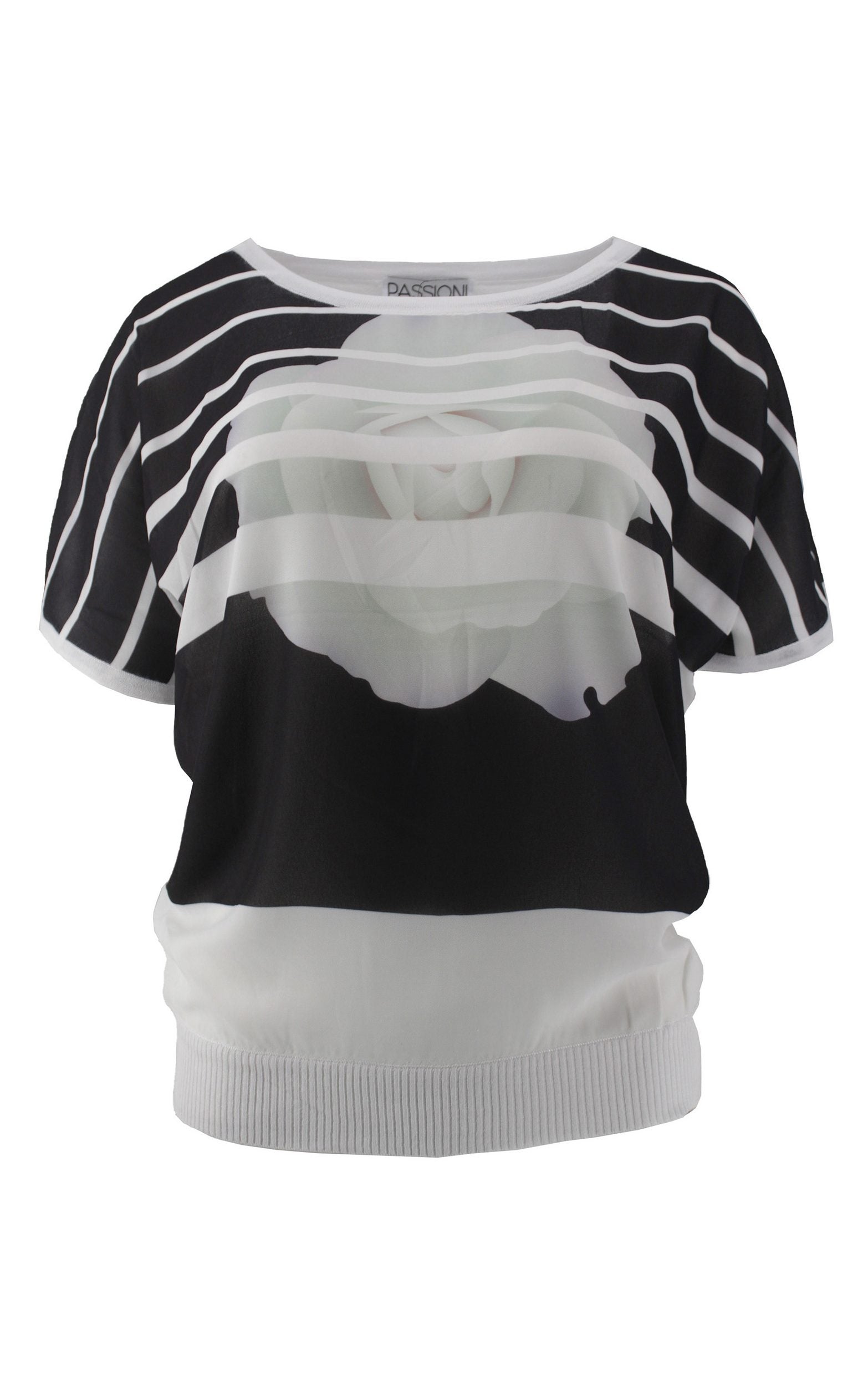 T-Shirt mit Rosenprint