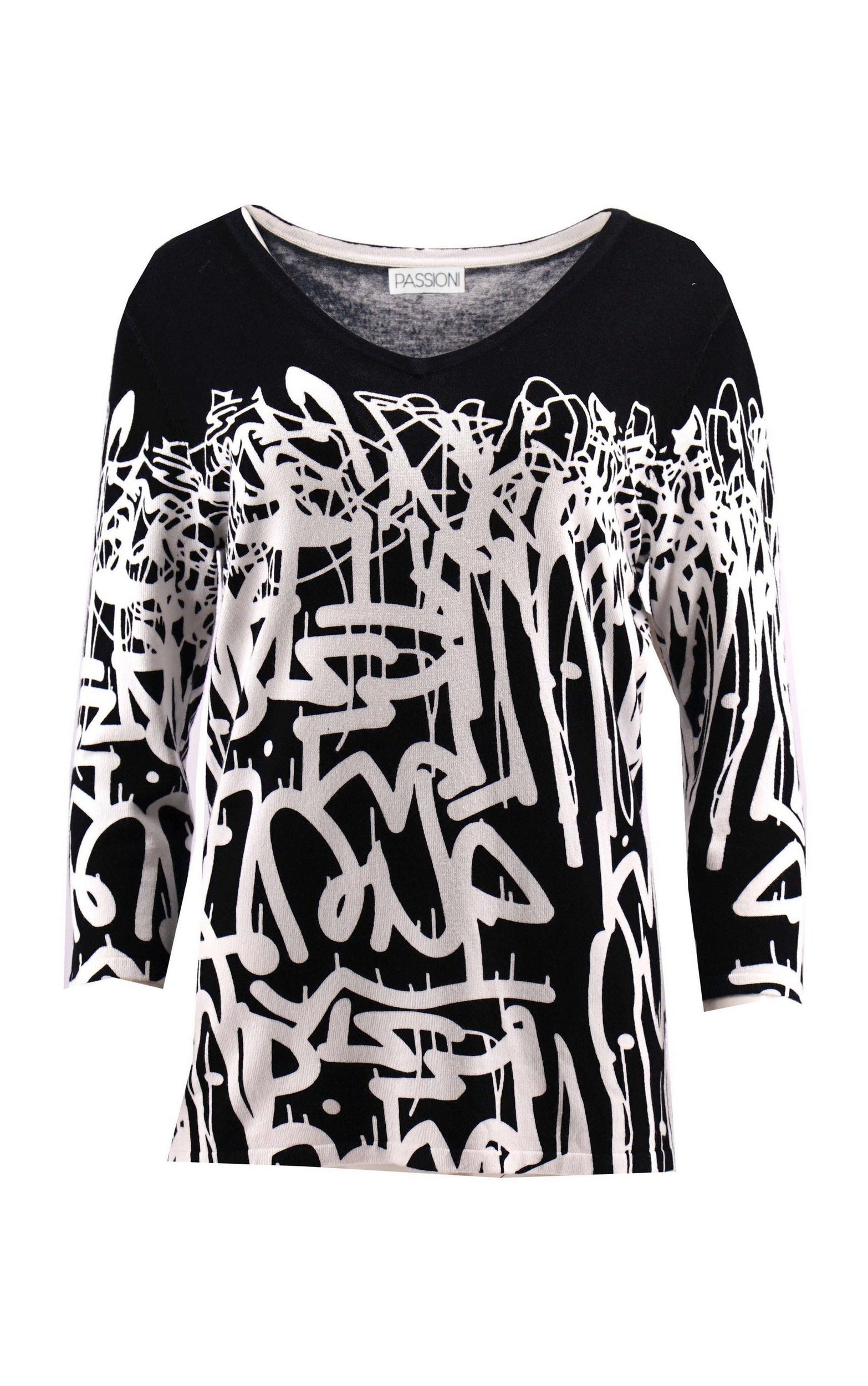 Pullover mit abstraktem Print