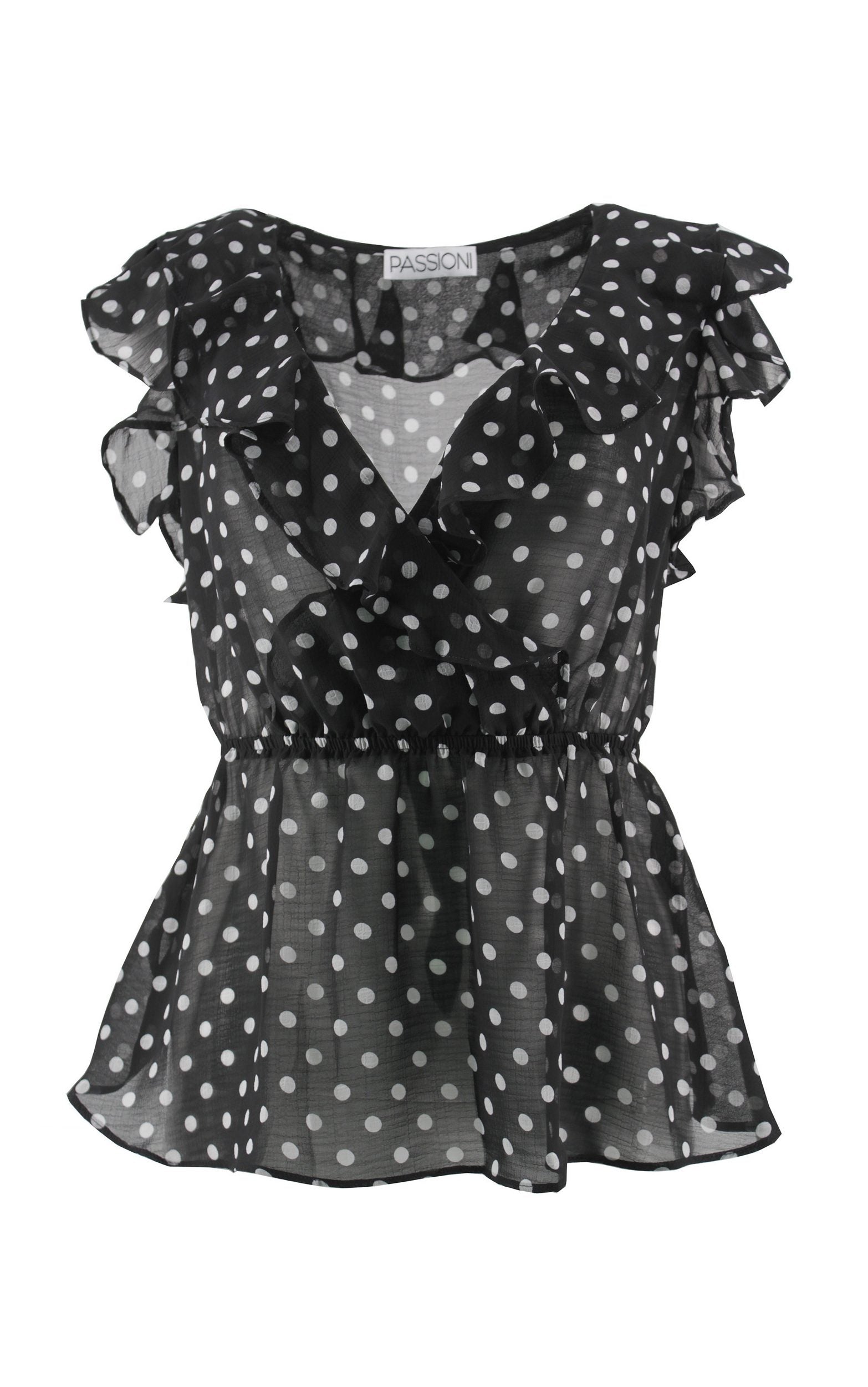 Chiffon-Top mit Punkten