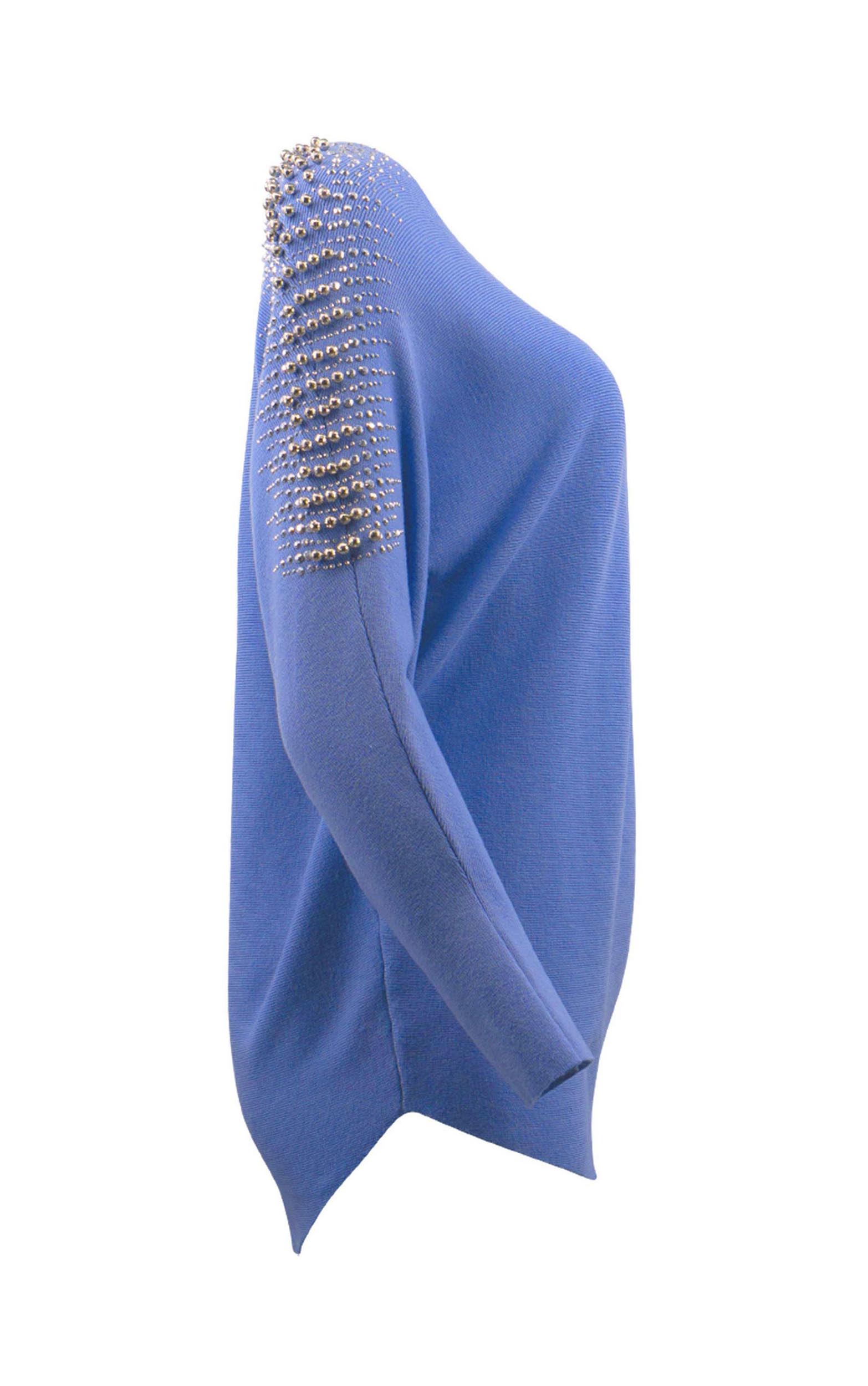 Pullover mit Nieten- und Stein-Applikation