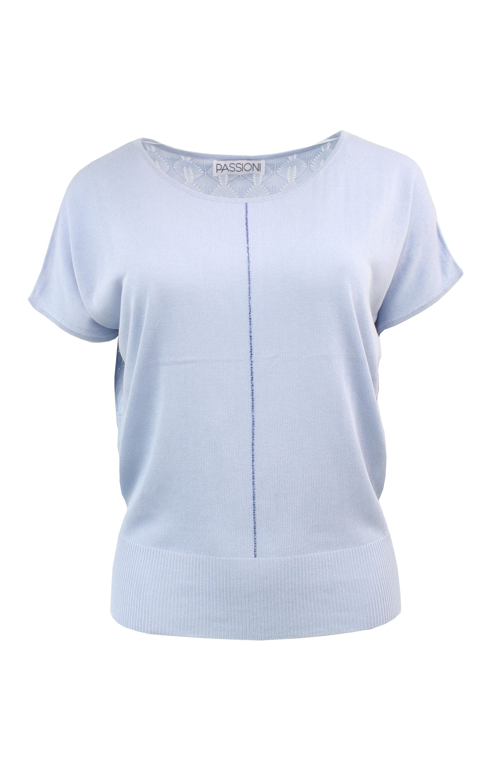 T-Shirt mit Strickdetails