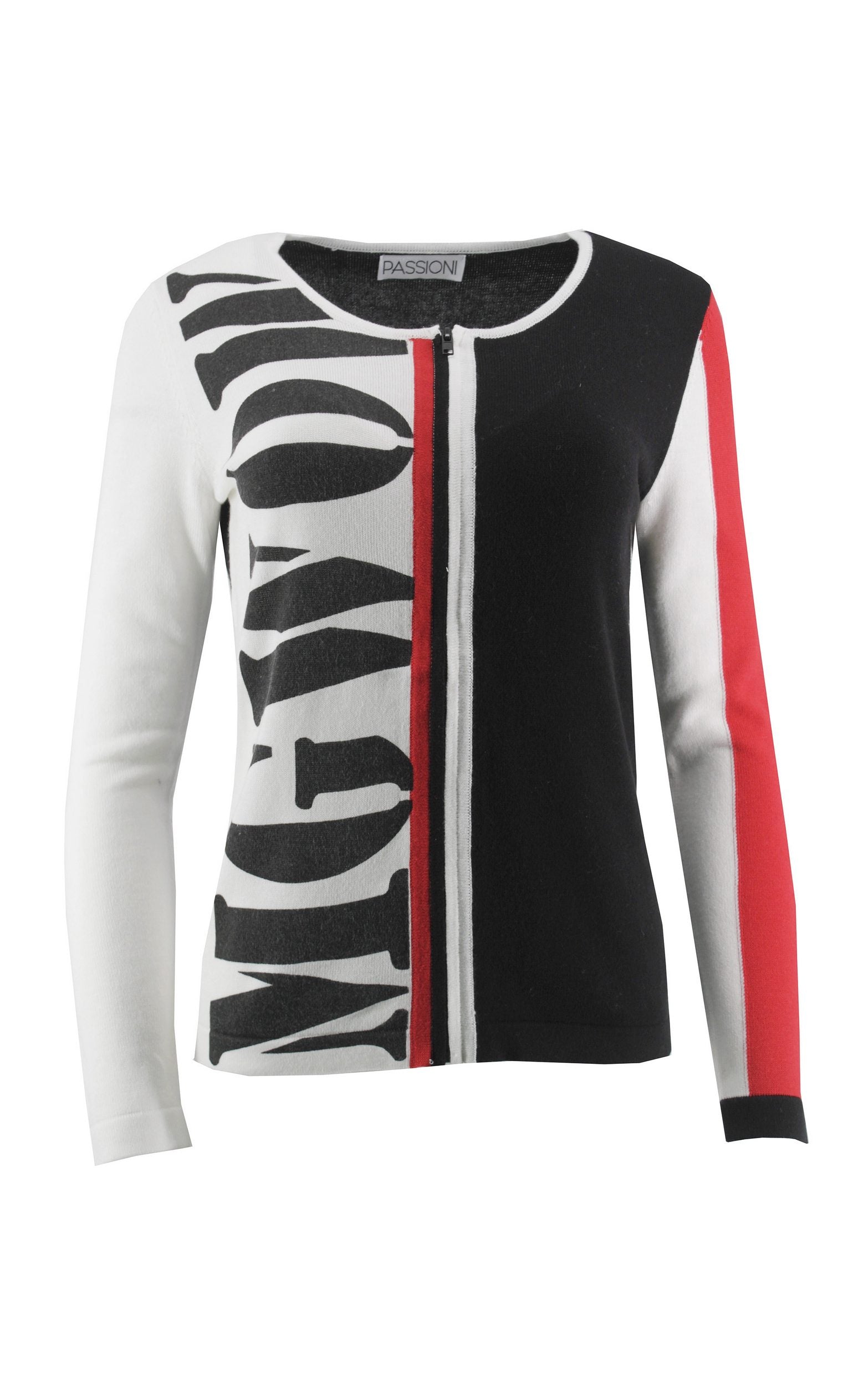 Strickjacke mit Graphic-Print