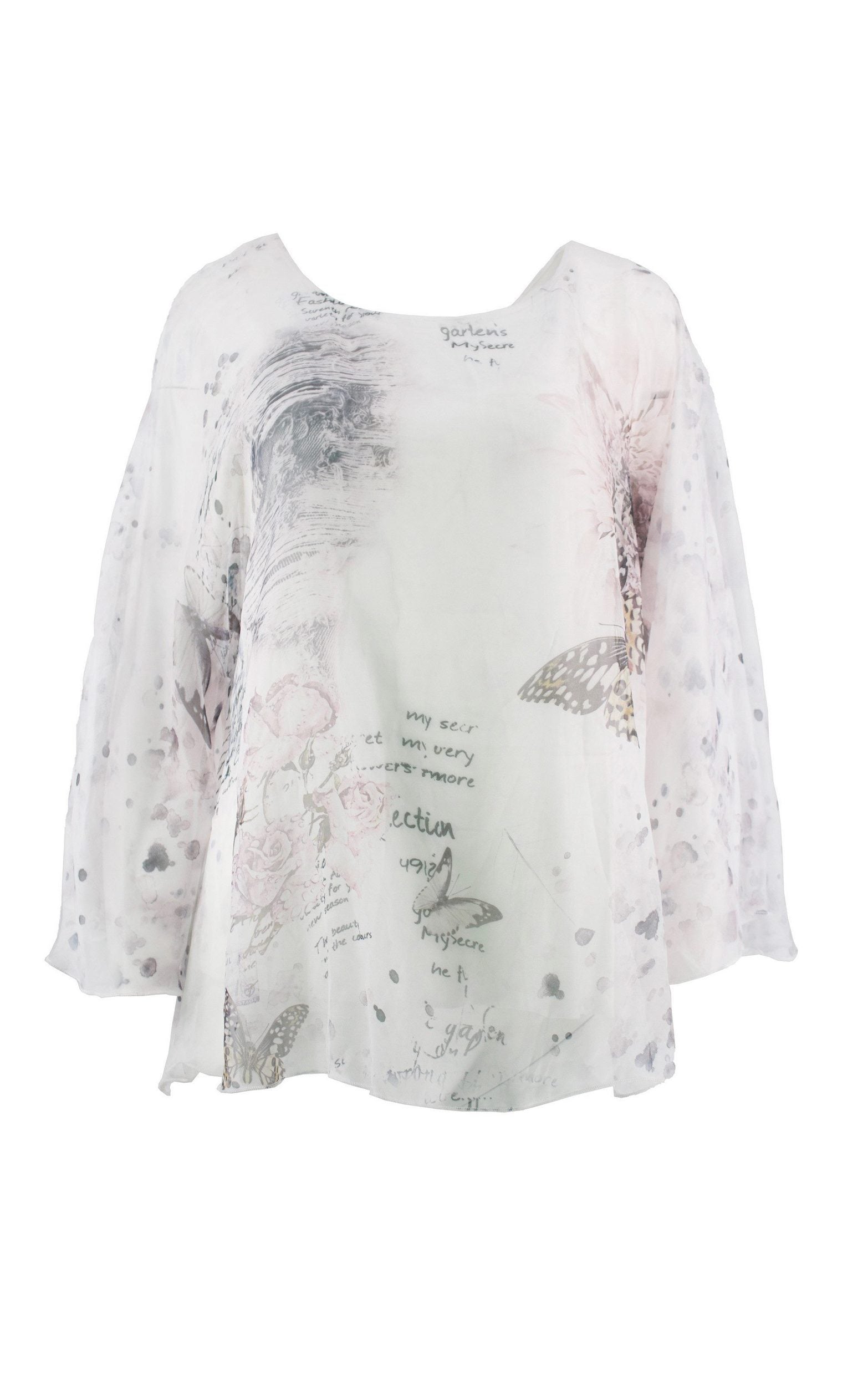 Chiffontunika mit Print
