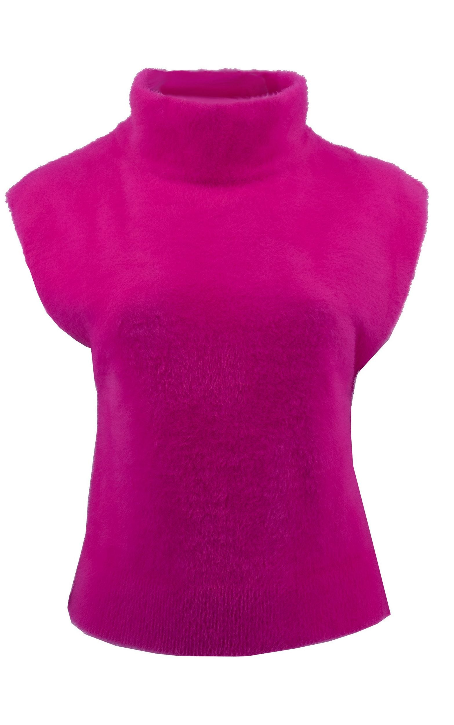 Kurzarmpullover Pink Passion - Ärmelloser Strickpullover