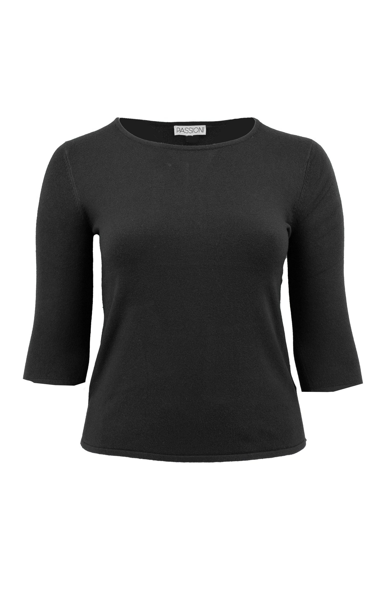 Basic-Pullover mit 3/4-Ärmeln