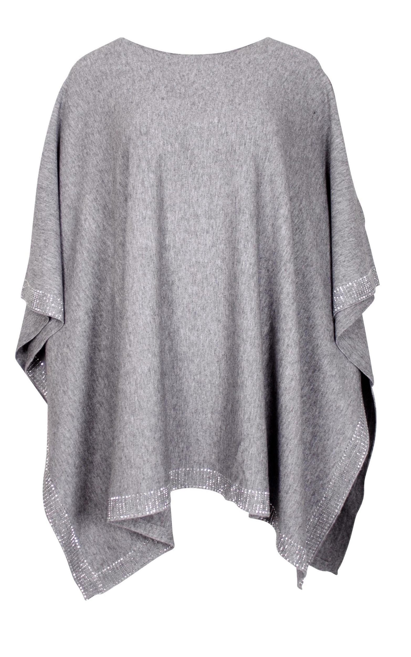 Poncho mit Strassdetails