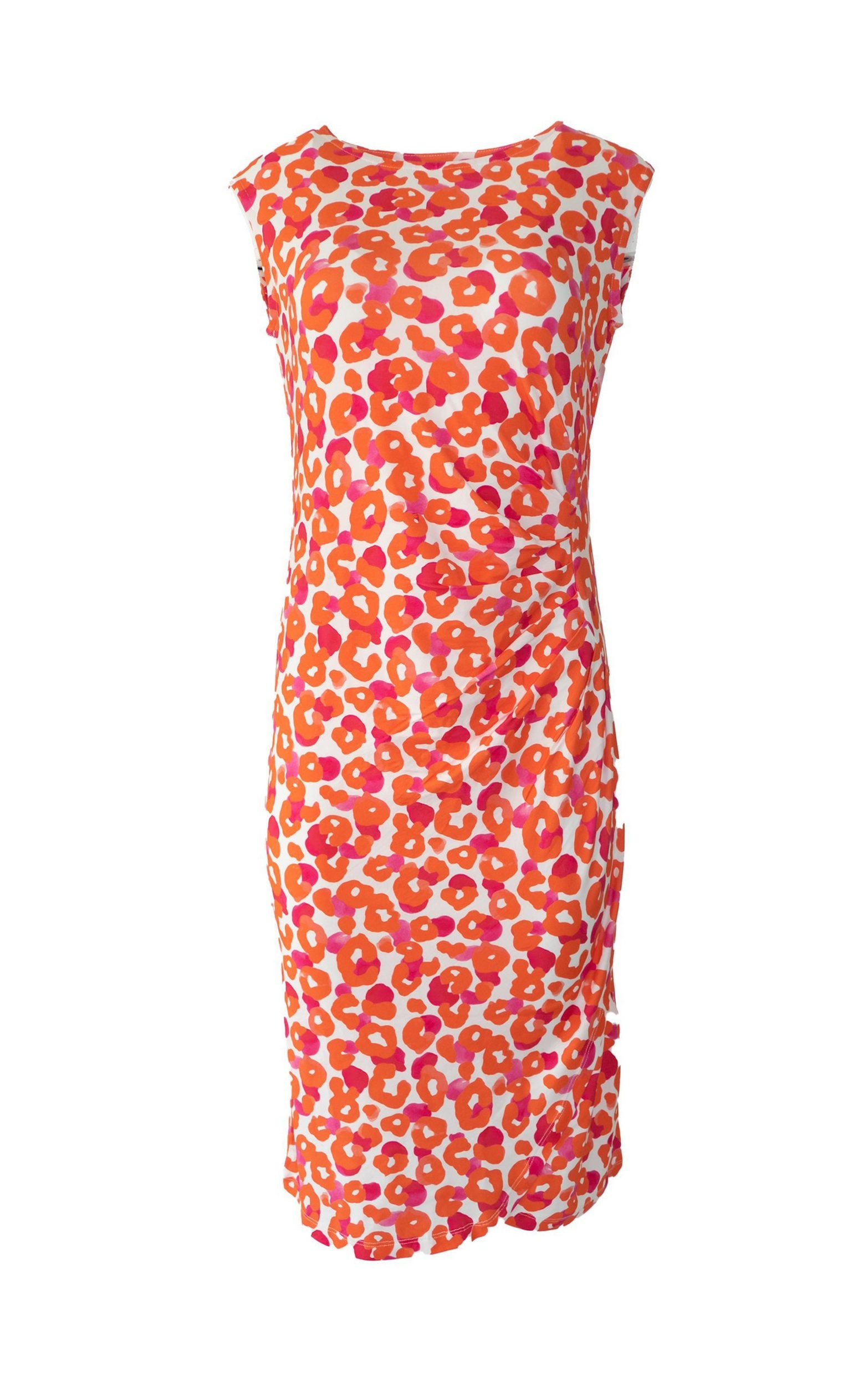 Midikleid mit buntem Leoprint