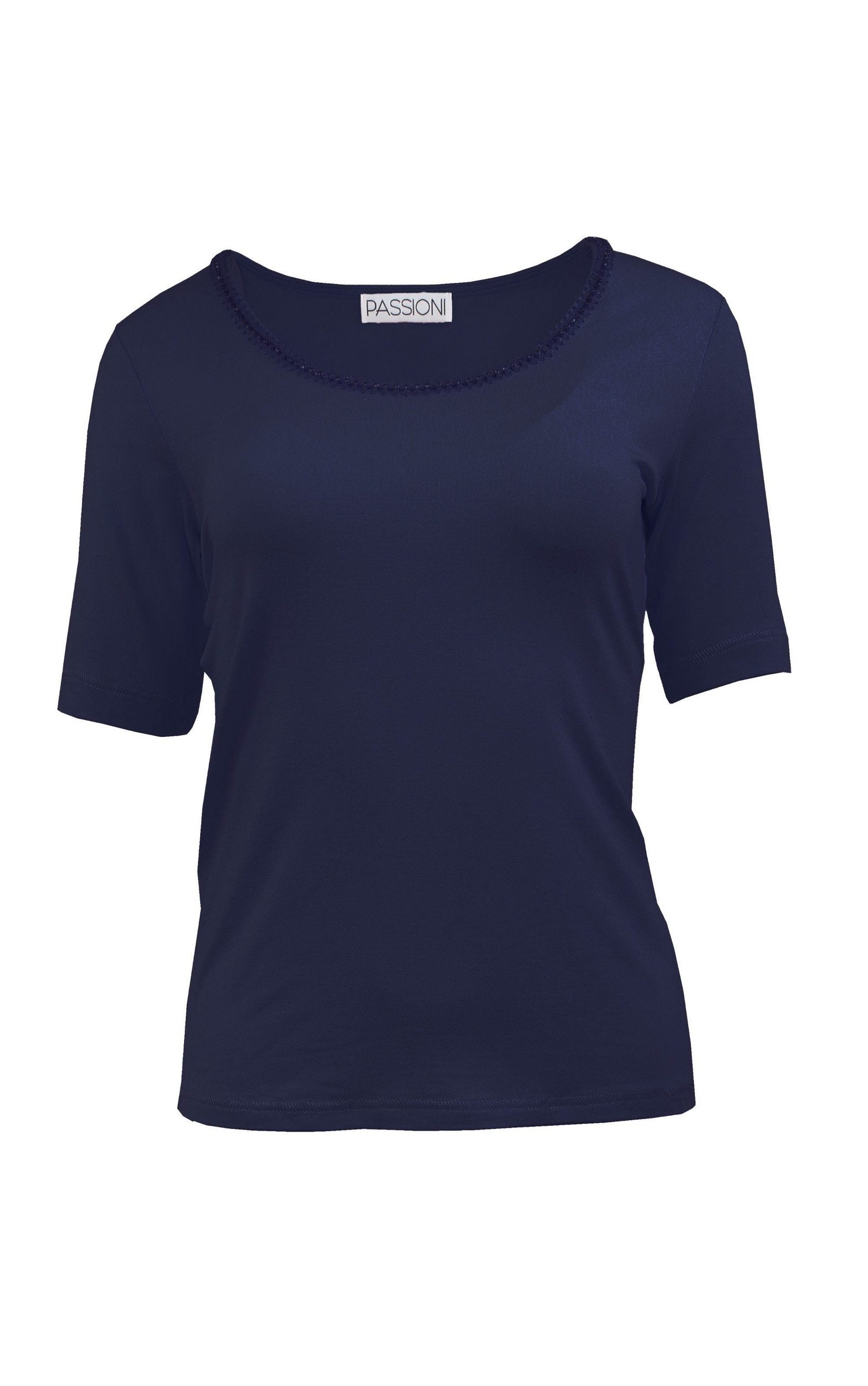 T-Shirt mit Kristalldetails