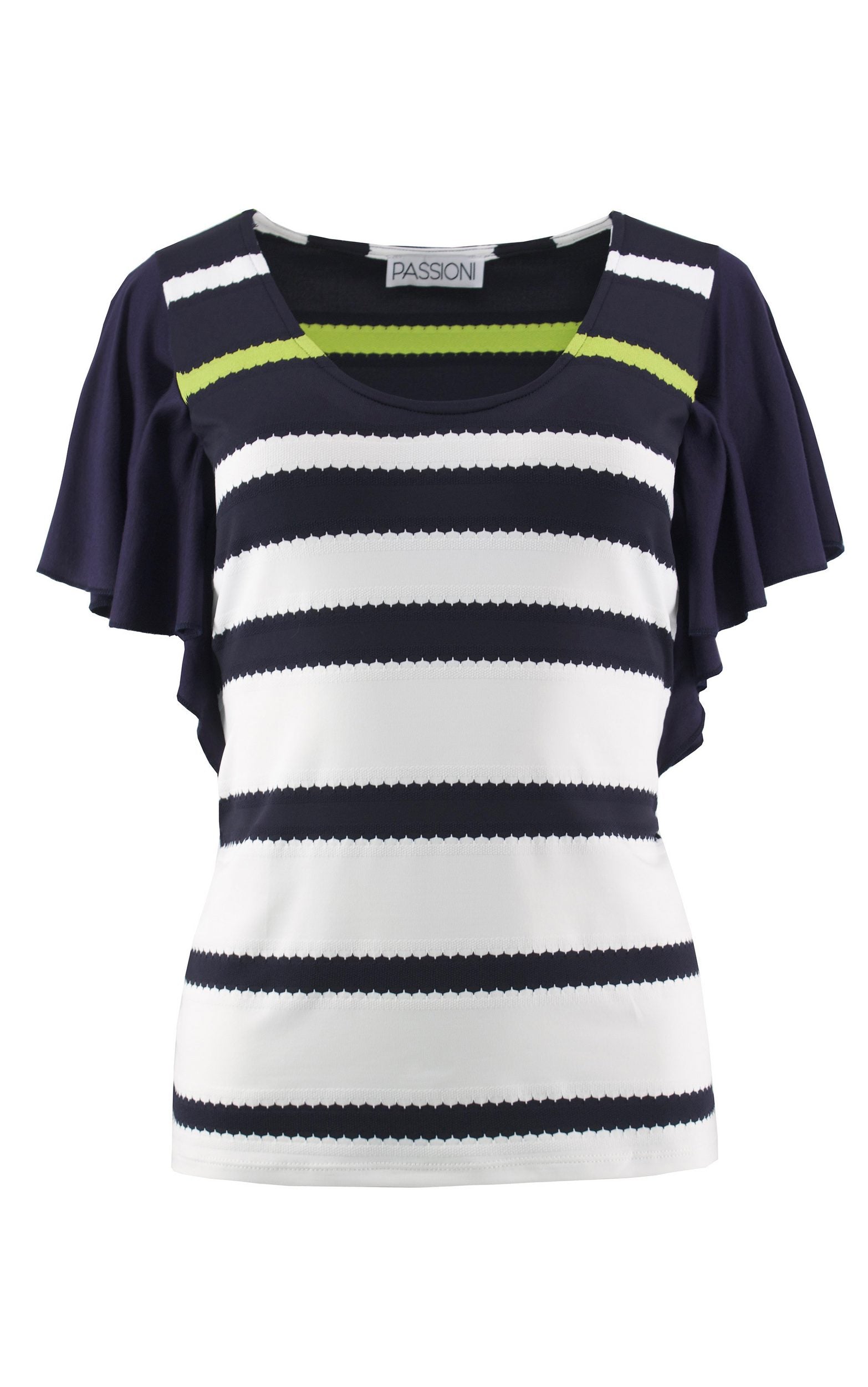 T-Shirt mit Chiffon-Flügelärmeln