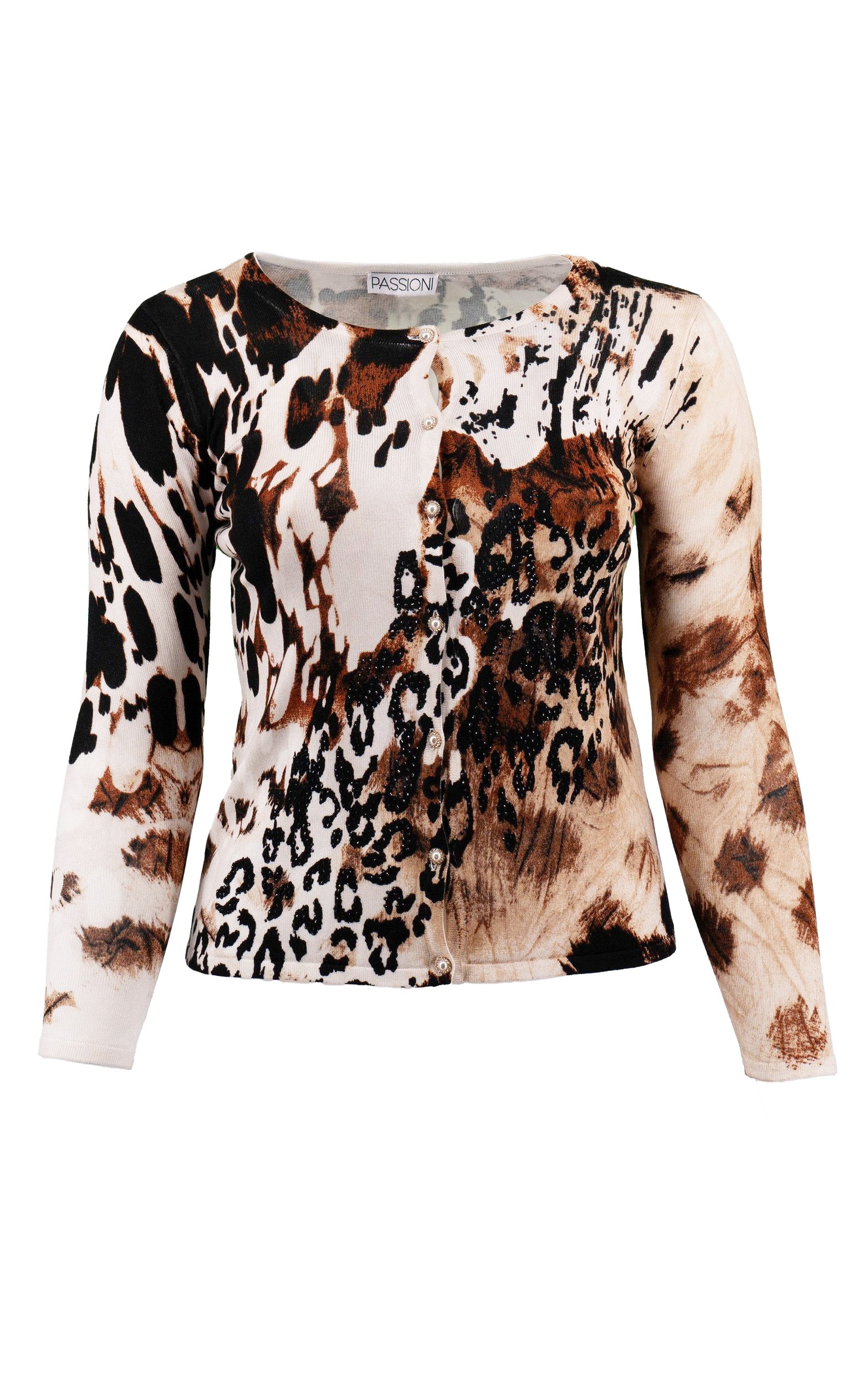 Twinset mit mixed Animalprint