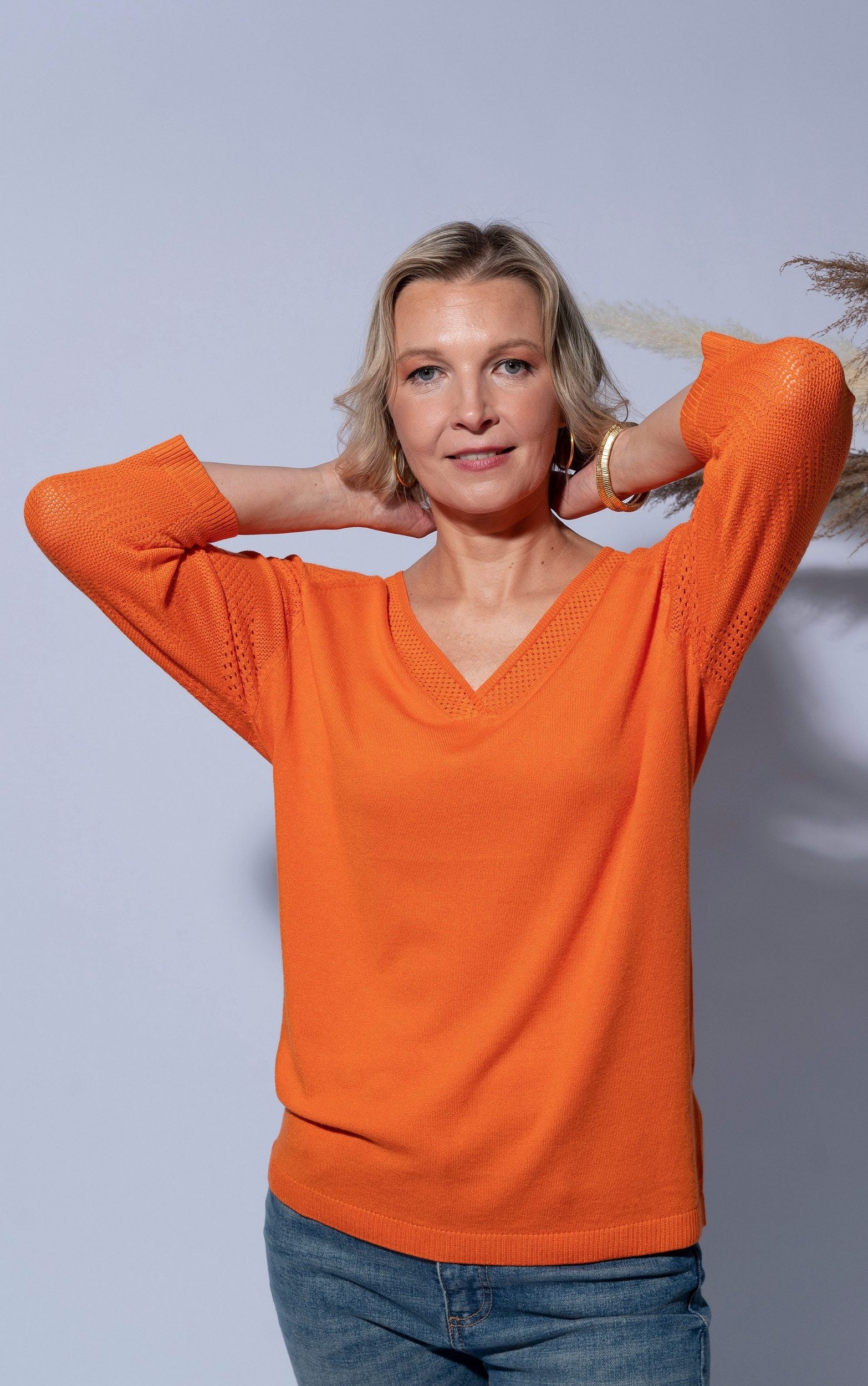 Pullover mit 3/4-Ärmeln
